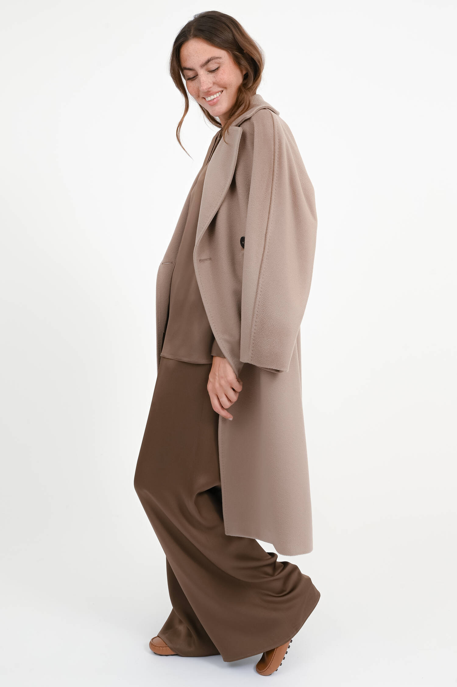 Wollmantel RESINA in Marron Glace