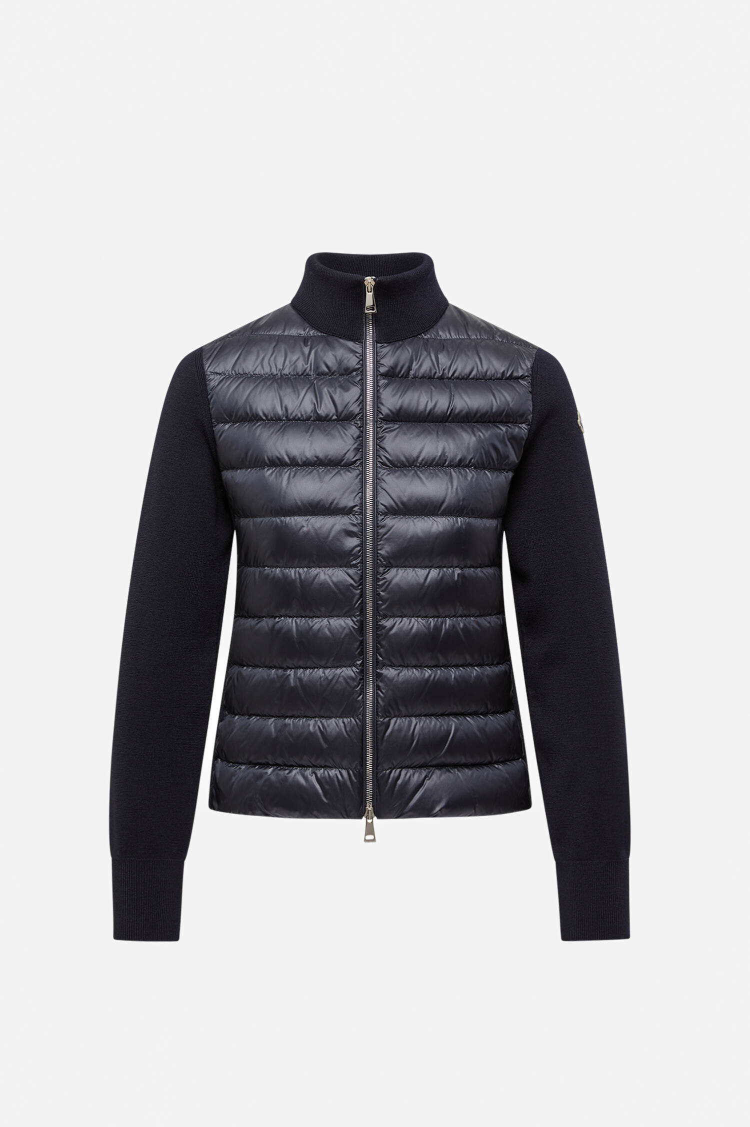 Hybrid Strickjacke mit Stehkragen in Midnight