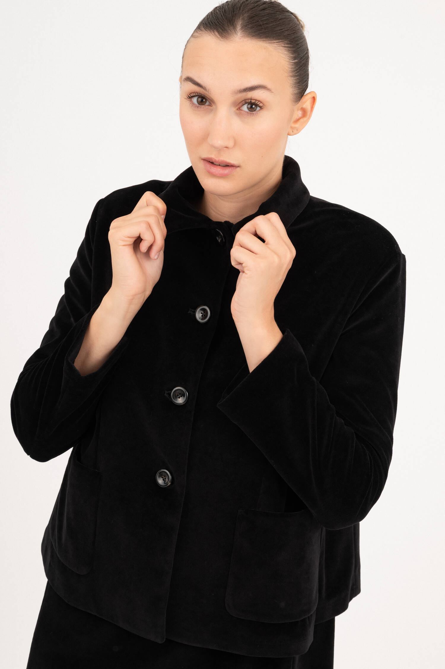 Samtjacke in Schwarz