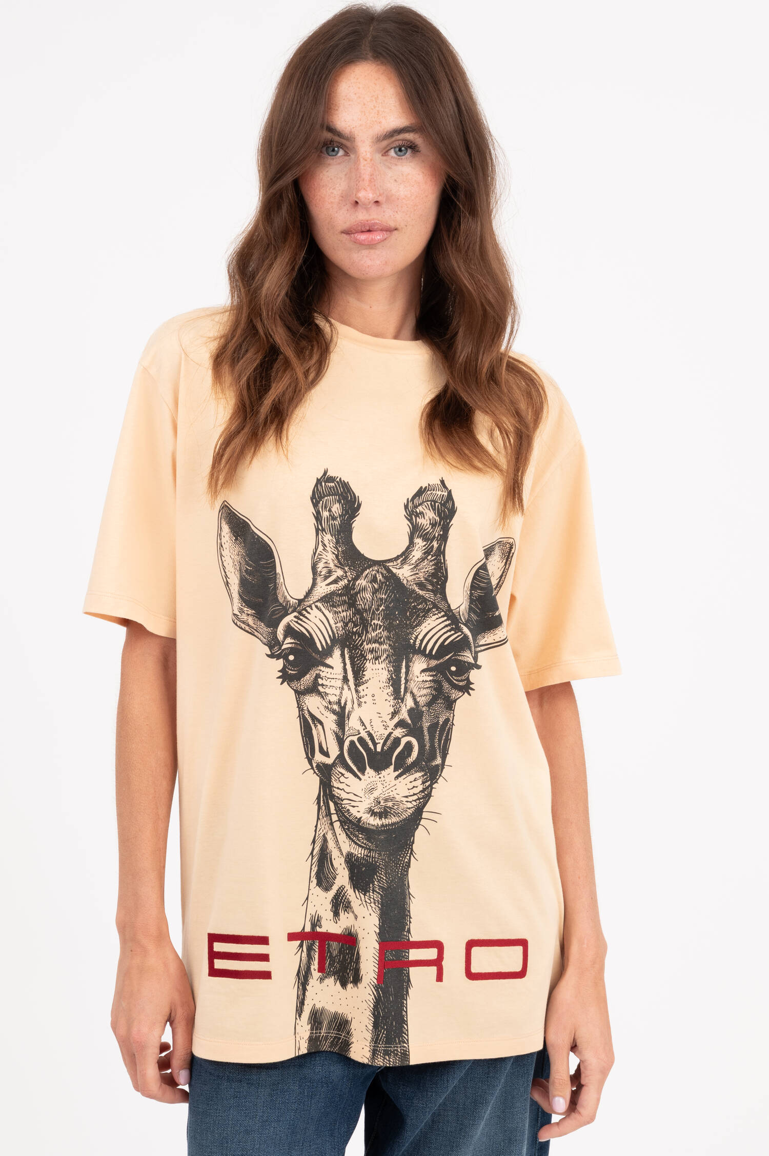 T-Shirt mit Print in Creme T-Shirt mit Print in Creme