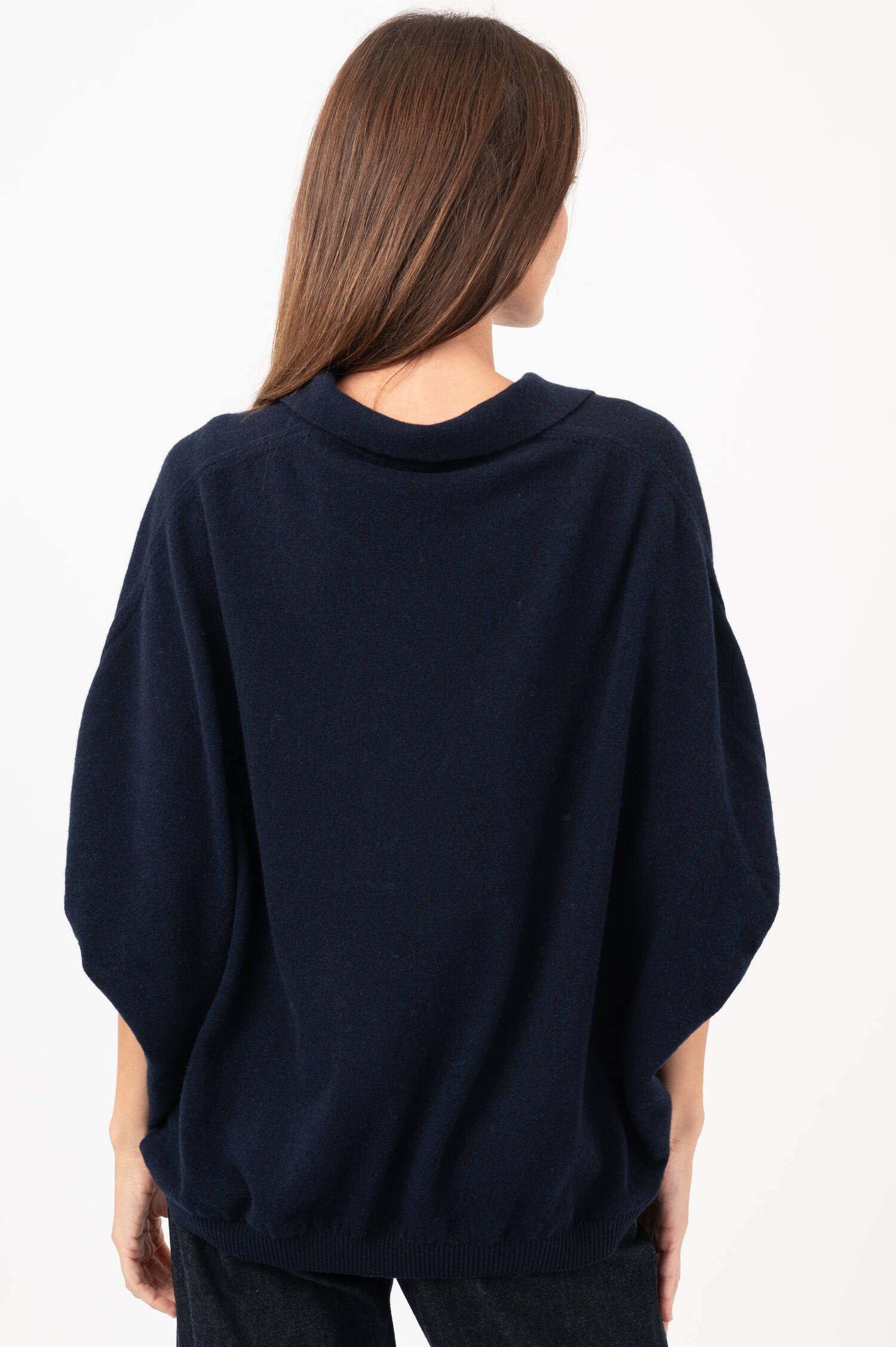 Woll-Cashmere-Polo-Shirt in Navy Woll-Cashmere-Polo-Shirt in Navy