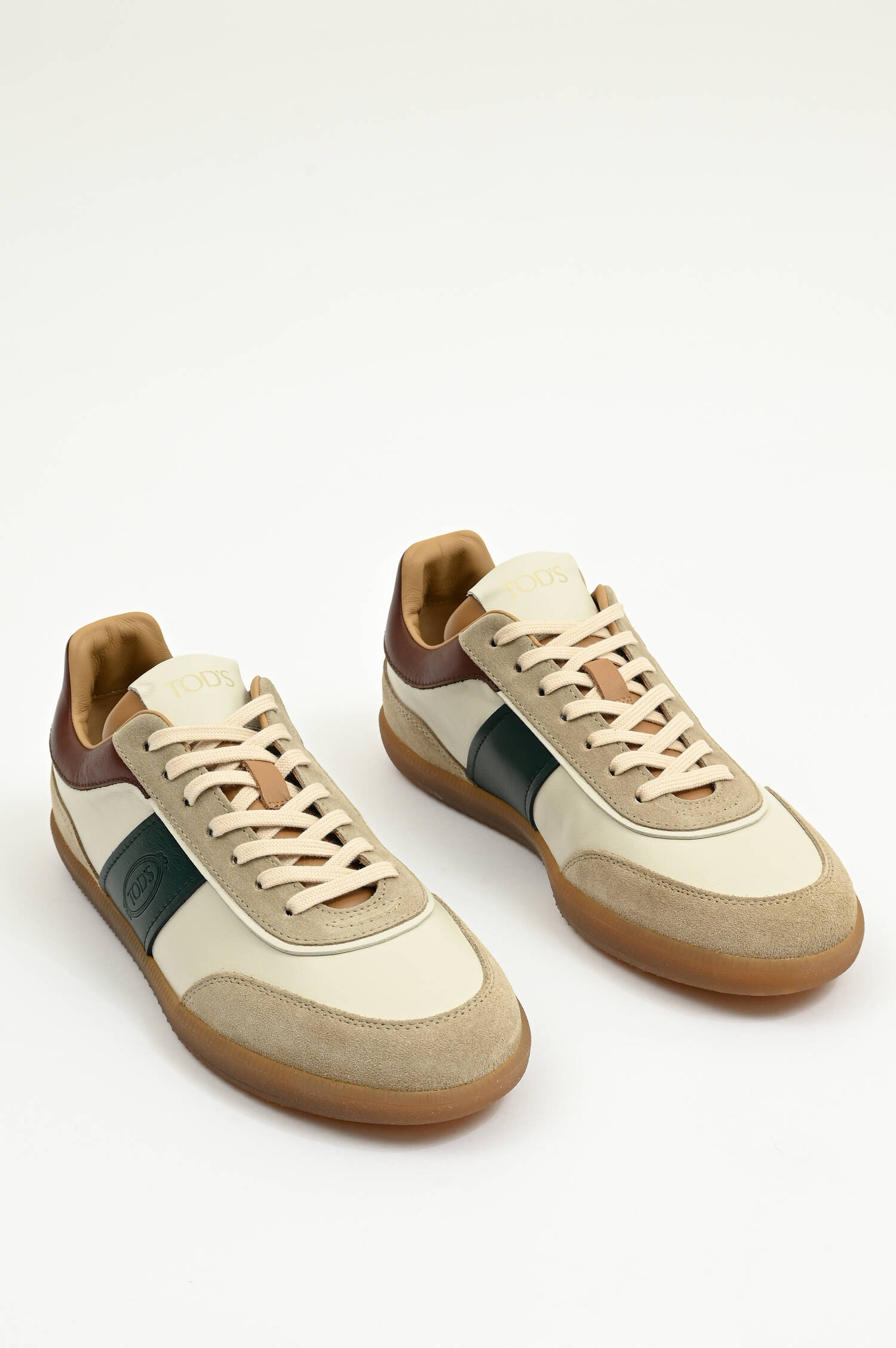 Sneaker ALLACCIATA T in Weiß/Taupe/Grün