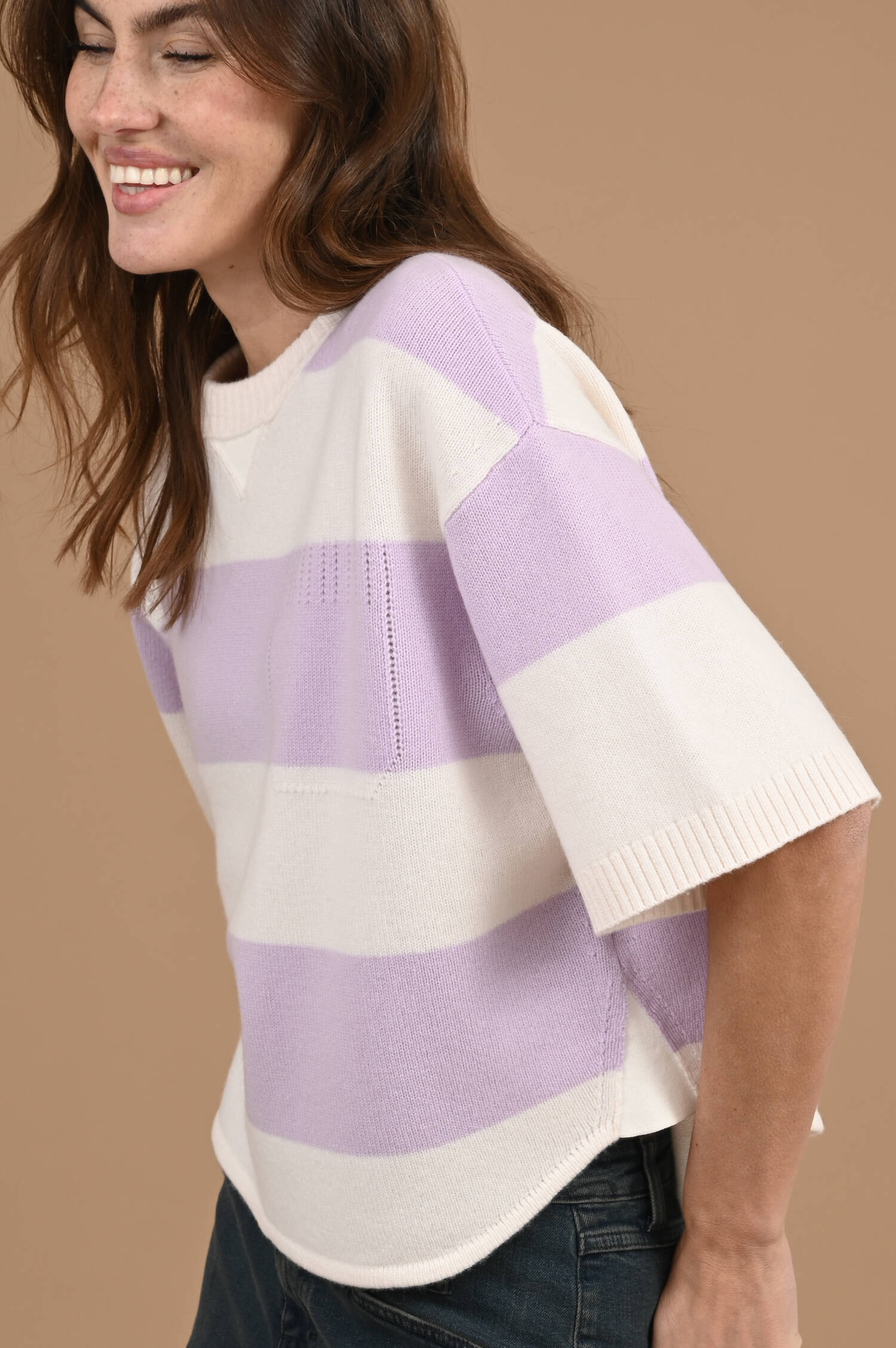 Pullover MODERN STATEMENTS in White/Lavendel Pullover MODERN STATEMENTS in White/Lavendel