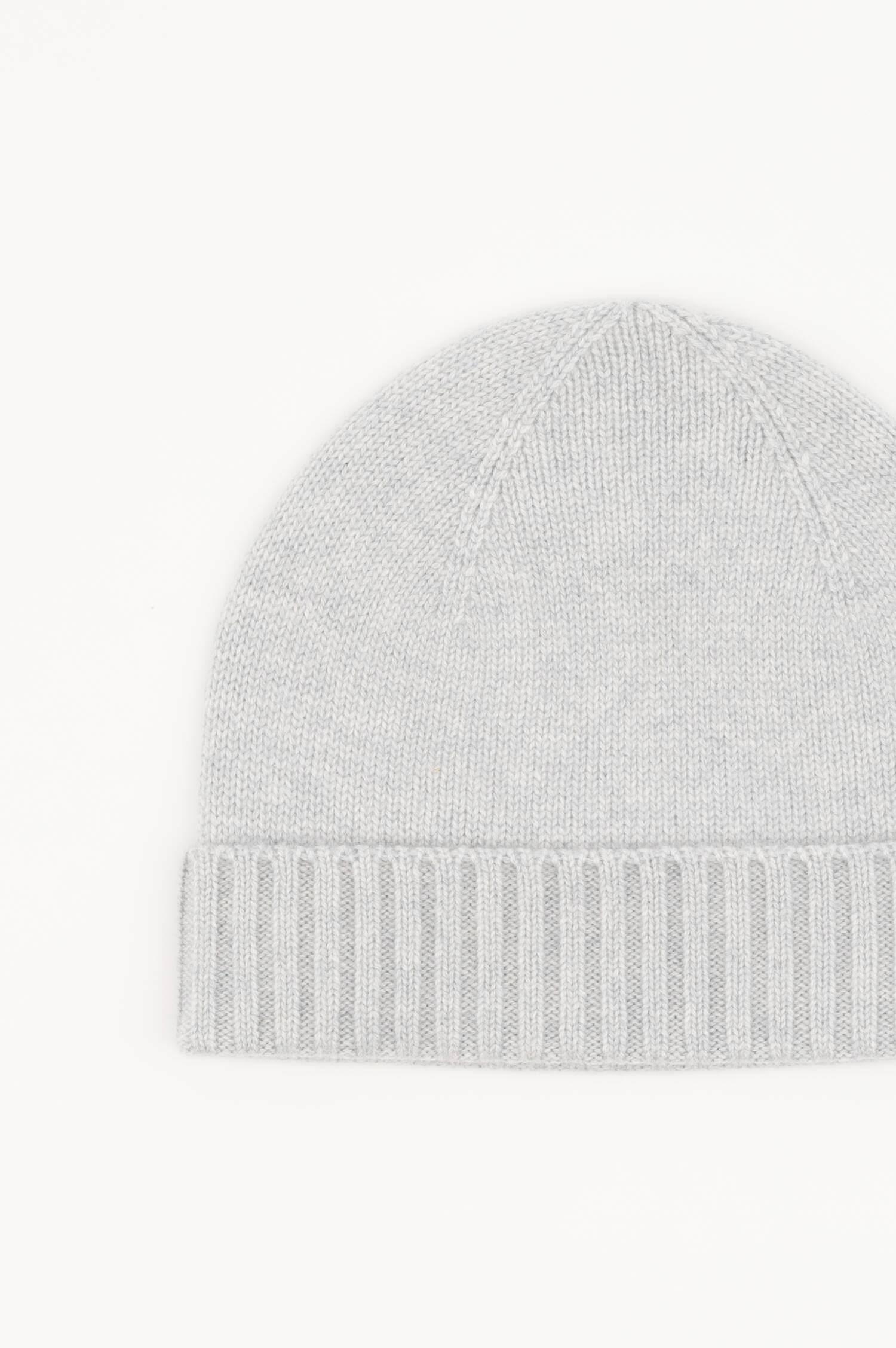 Cashmere-Beanie in Hellgrau