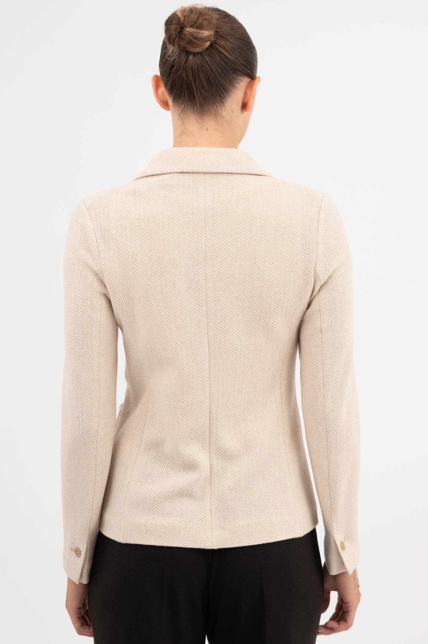 Blazer aus Schurwolle in Cream