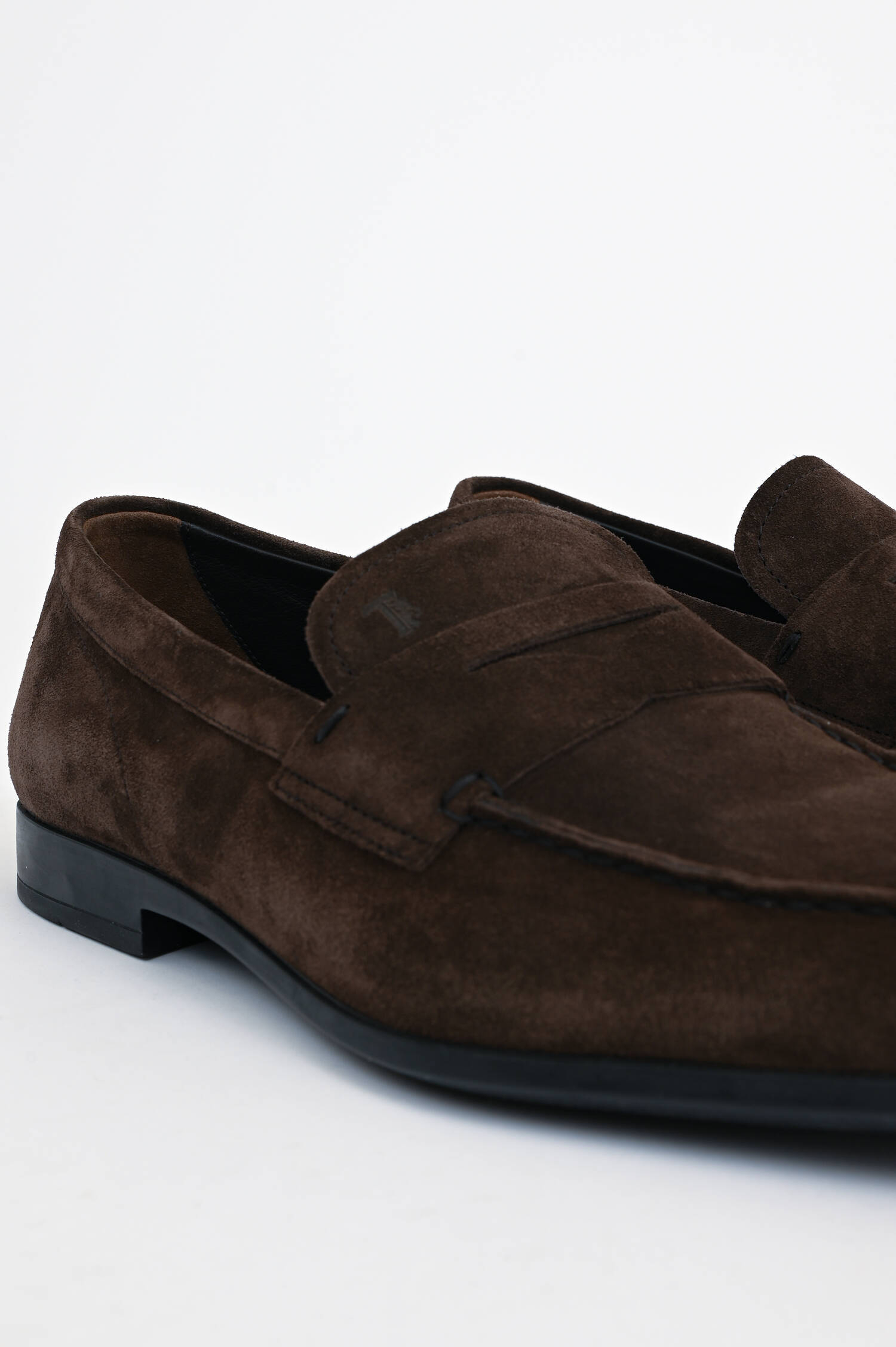 Loafer aus Veloursleder in Braun