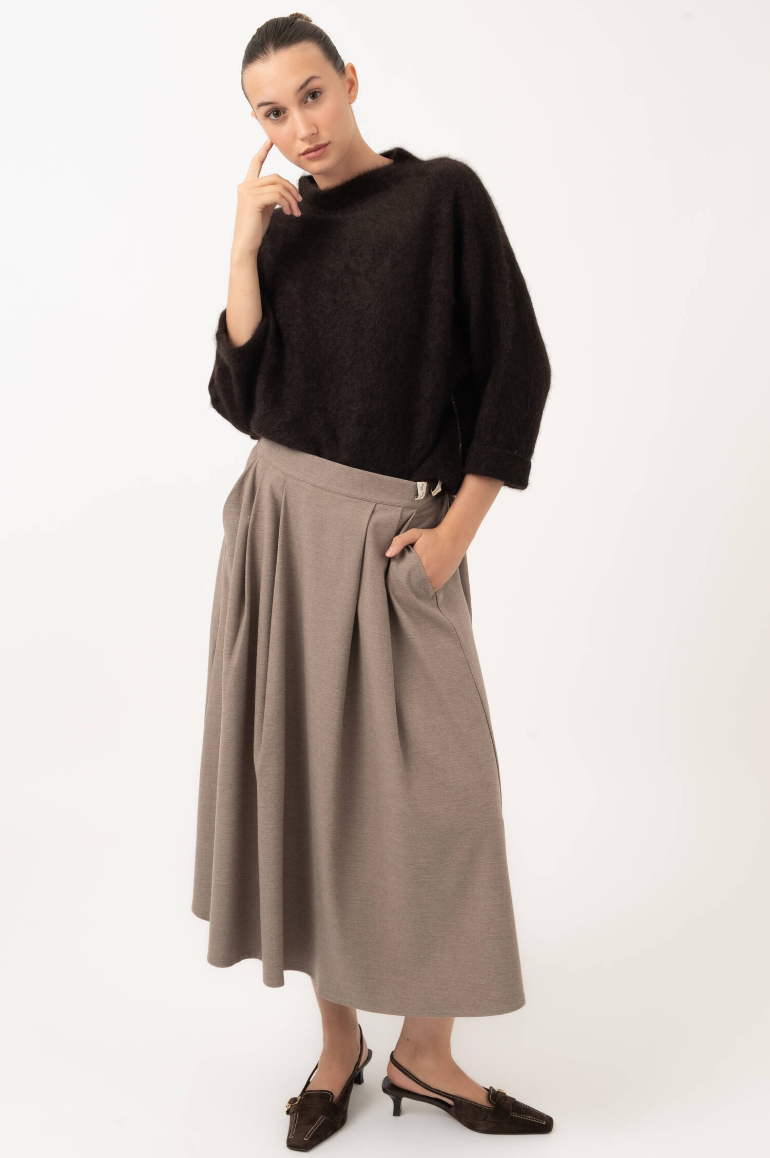 Midi-Rock in Beige Midi-Rock in Beige