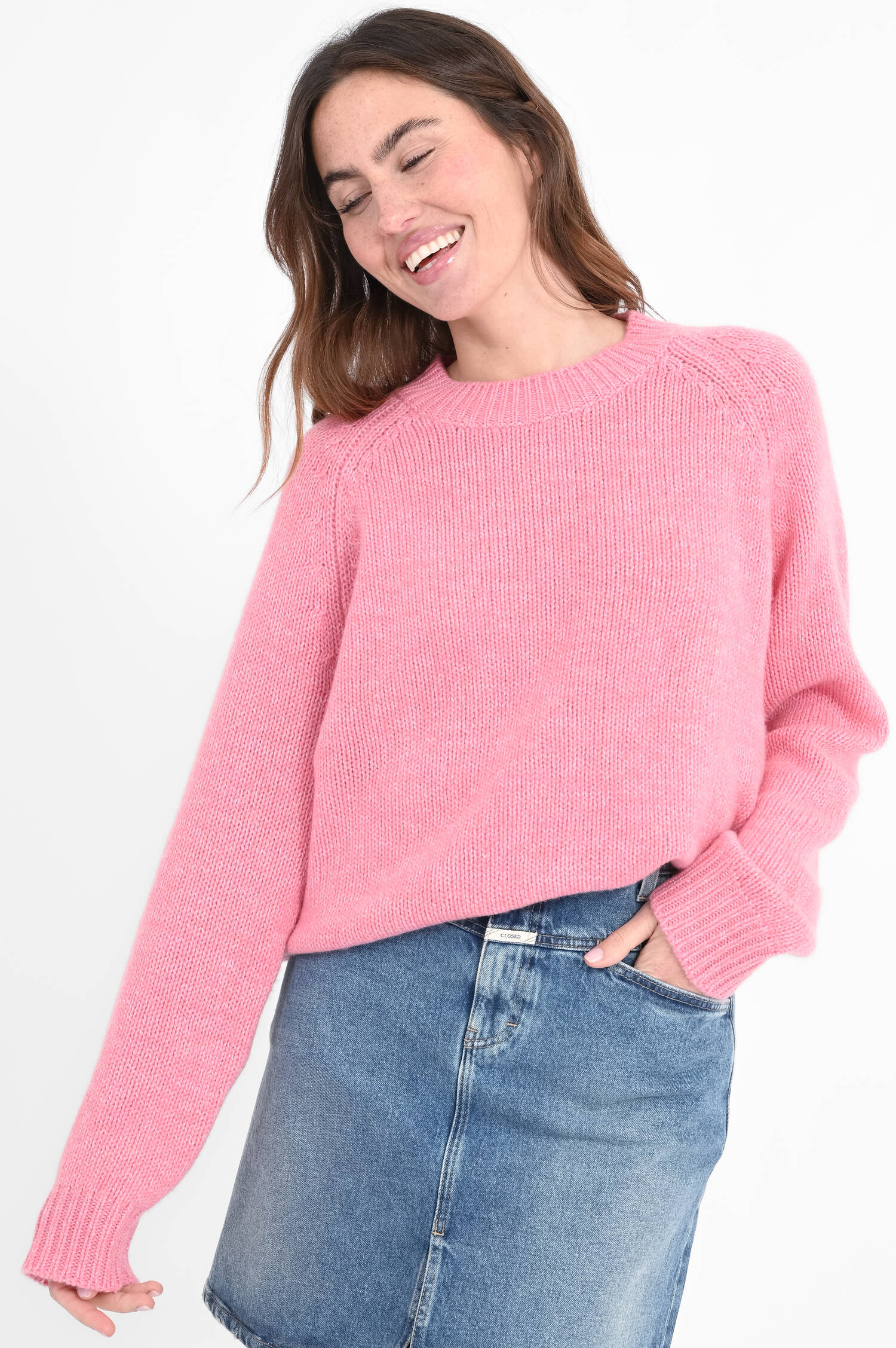 Cashmere-Strickpullover in Wild Strawberry