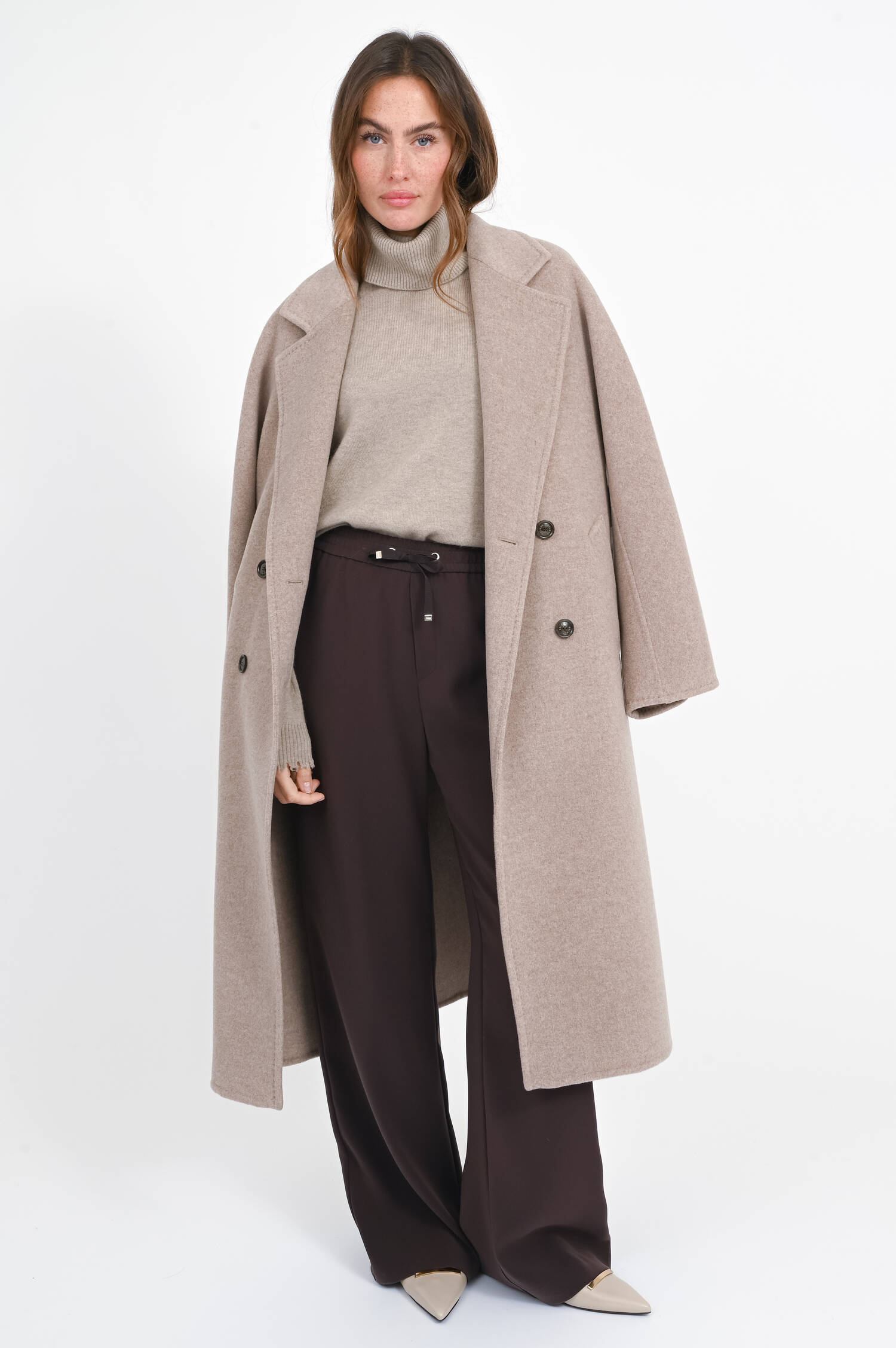 Woll-Cashmere-Mantel in Cappuccino Woll-Cashmere-Mantel in Cappuccino