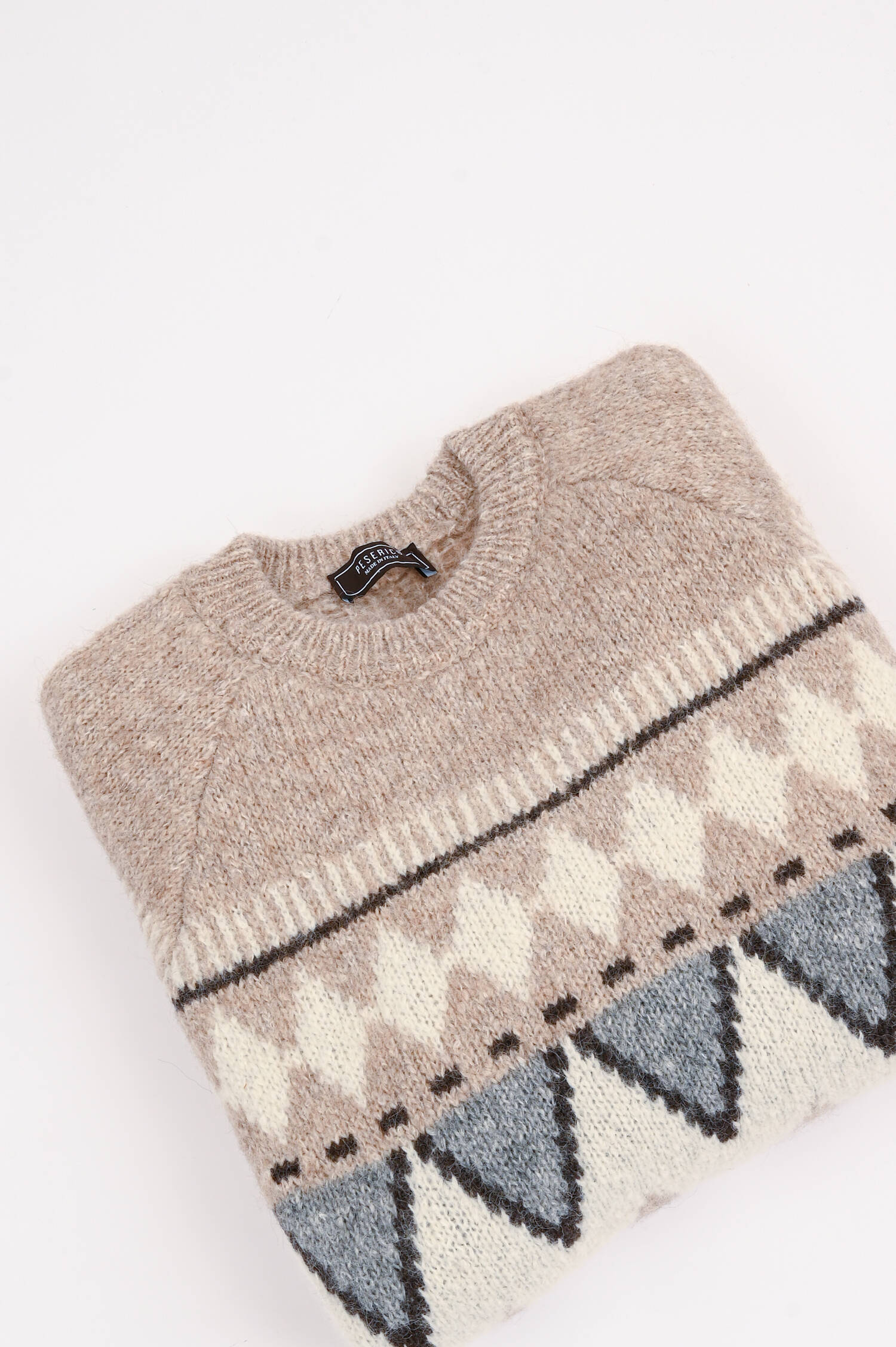 Strickpullover mit Muster in Beige Strickpullover mit Muster in Beige