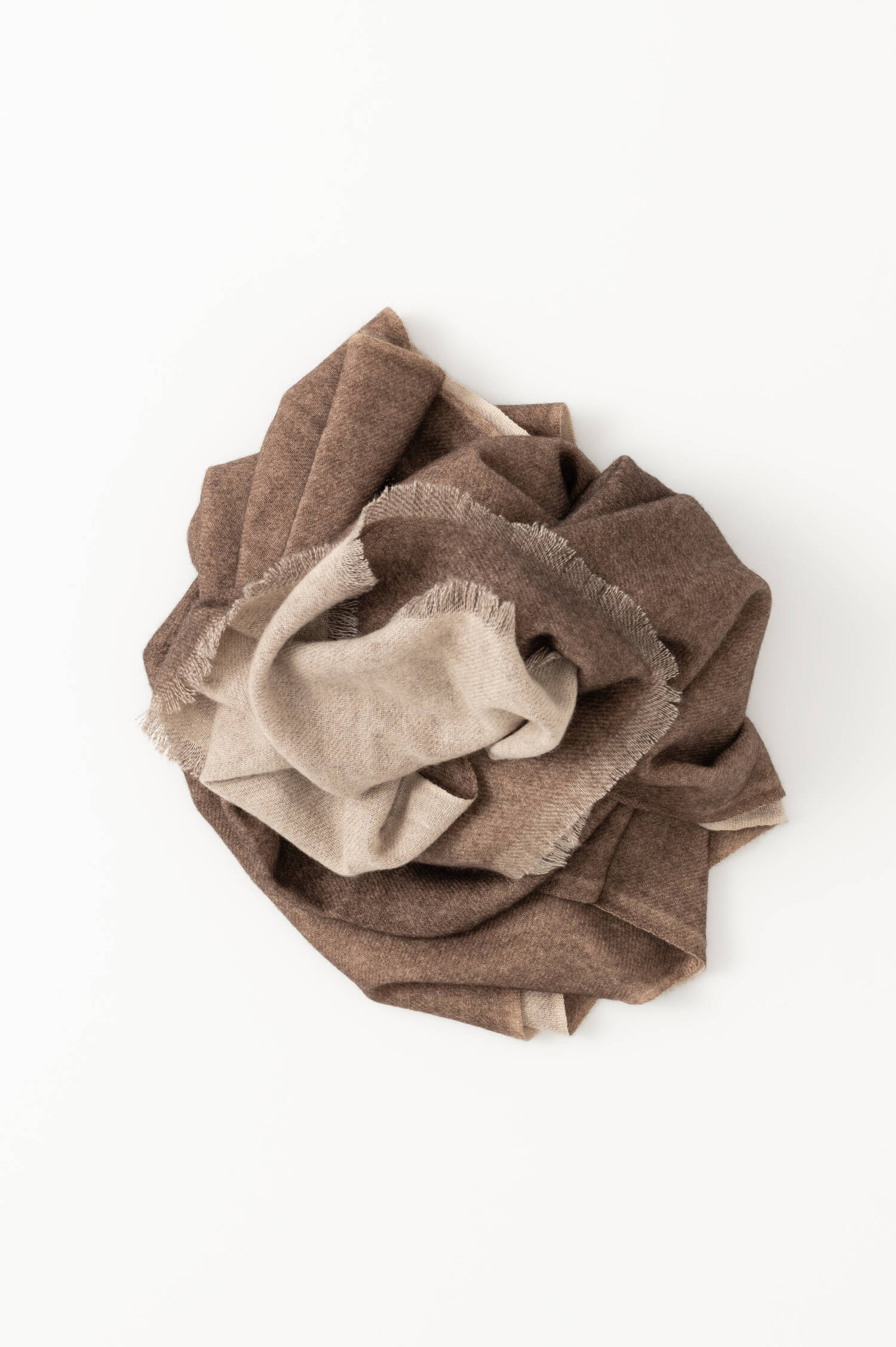 Cashmere-Schal in Braun/Beige meliert