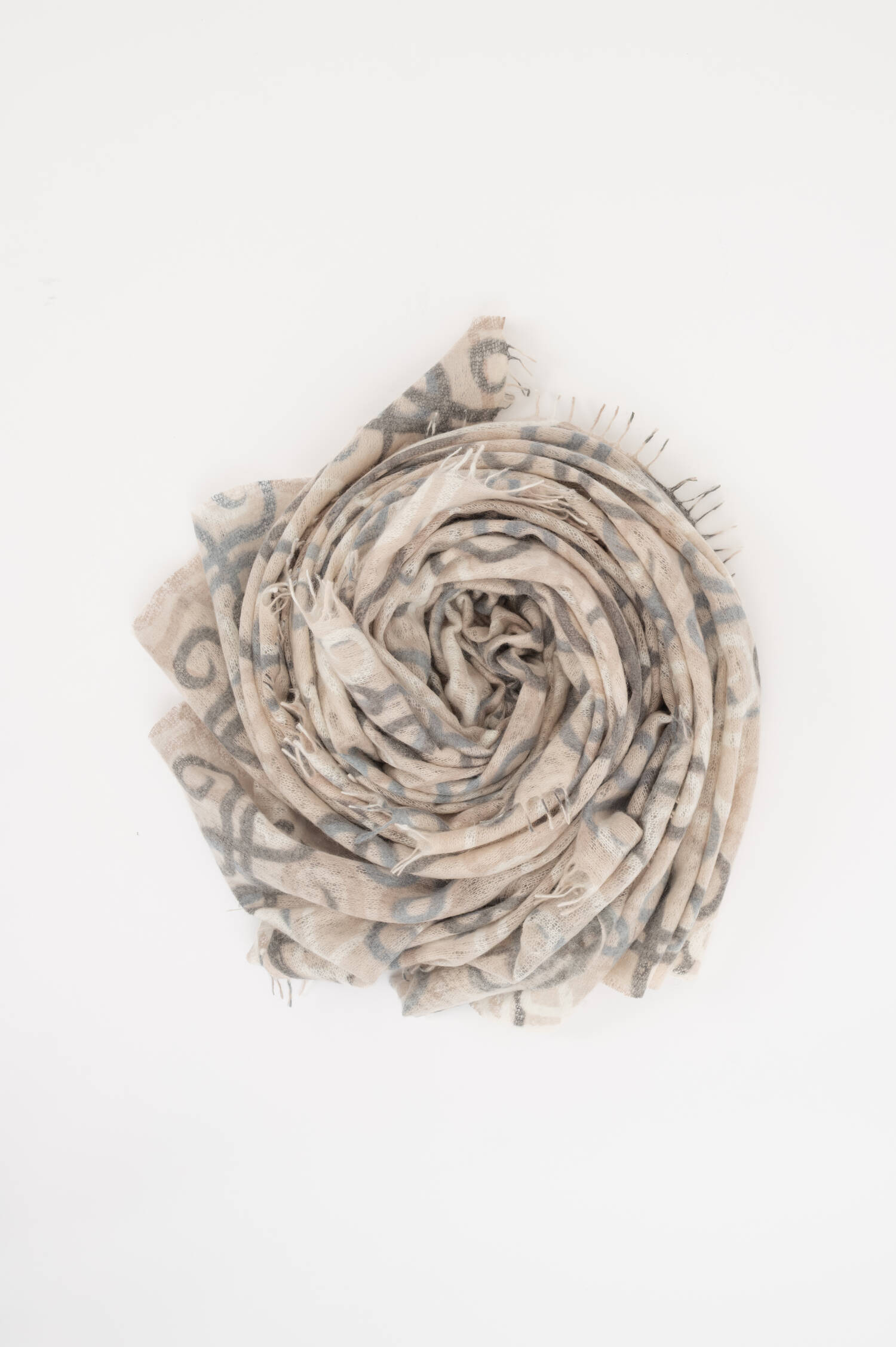 Cashmere-Schal HYDABIG in Beige/Grau/Blau Cashmere-Schal HYDABIG in Beige/Grau/Blau