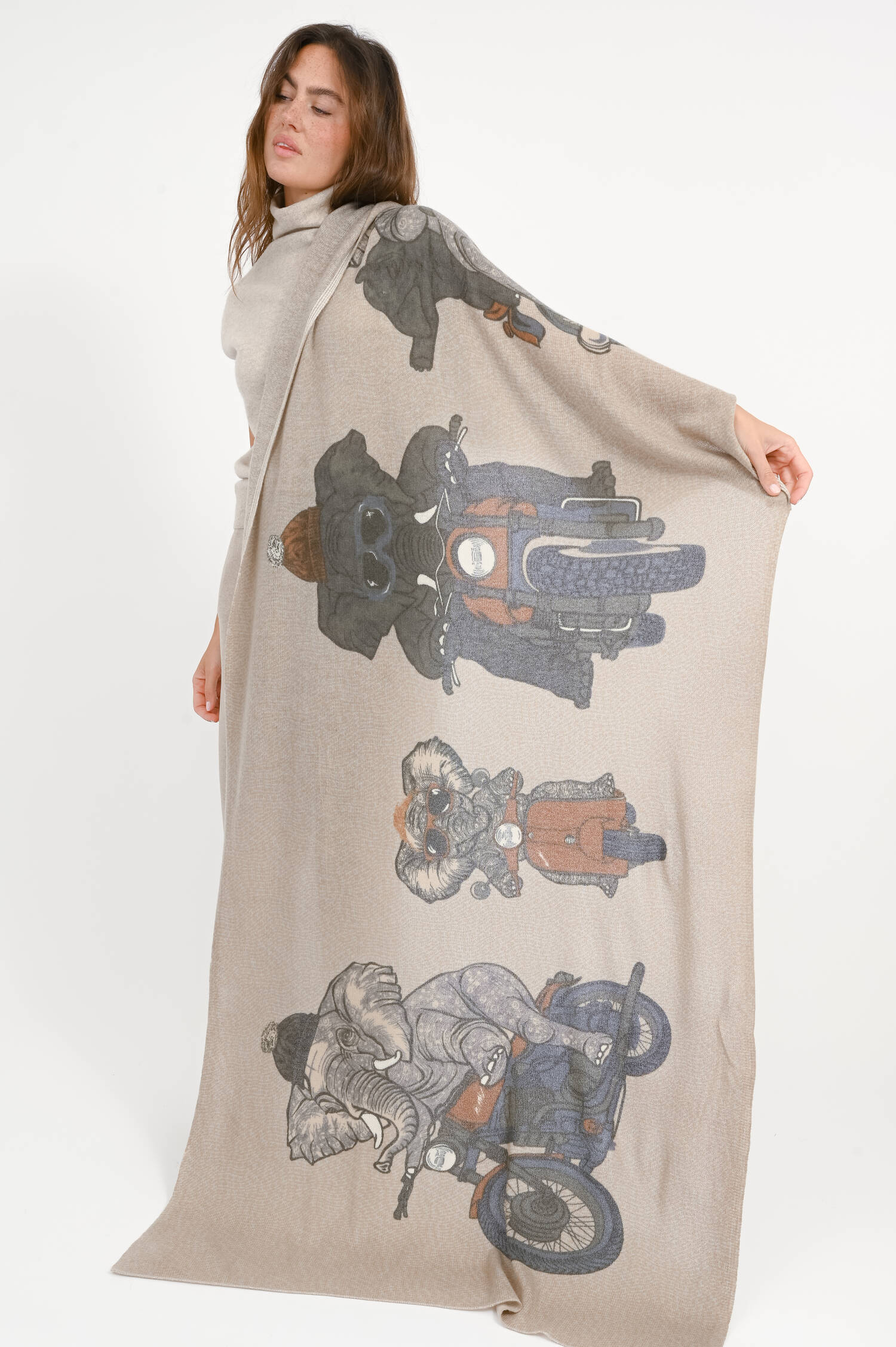 Cashmere-Schal NANG in Erdtönen