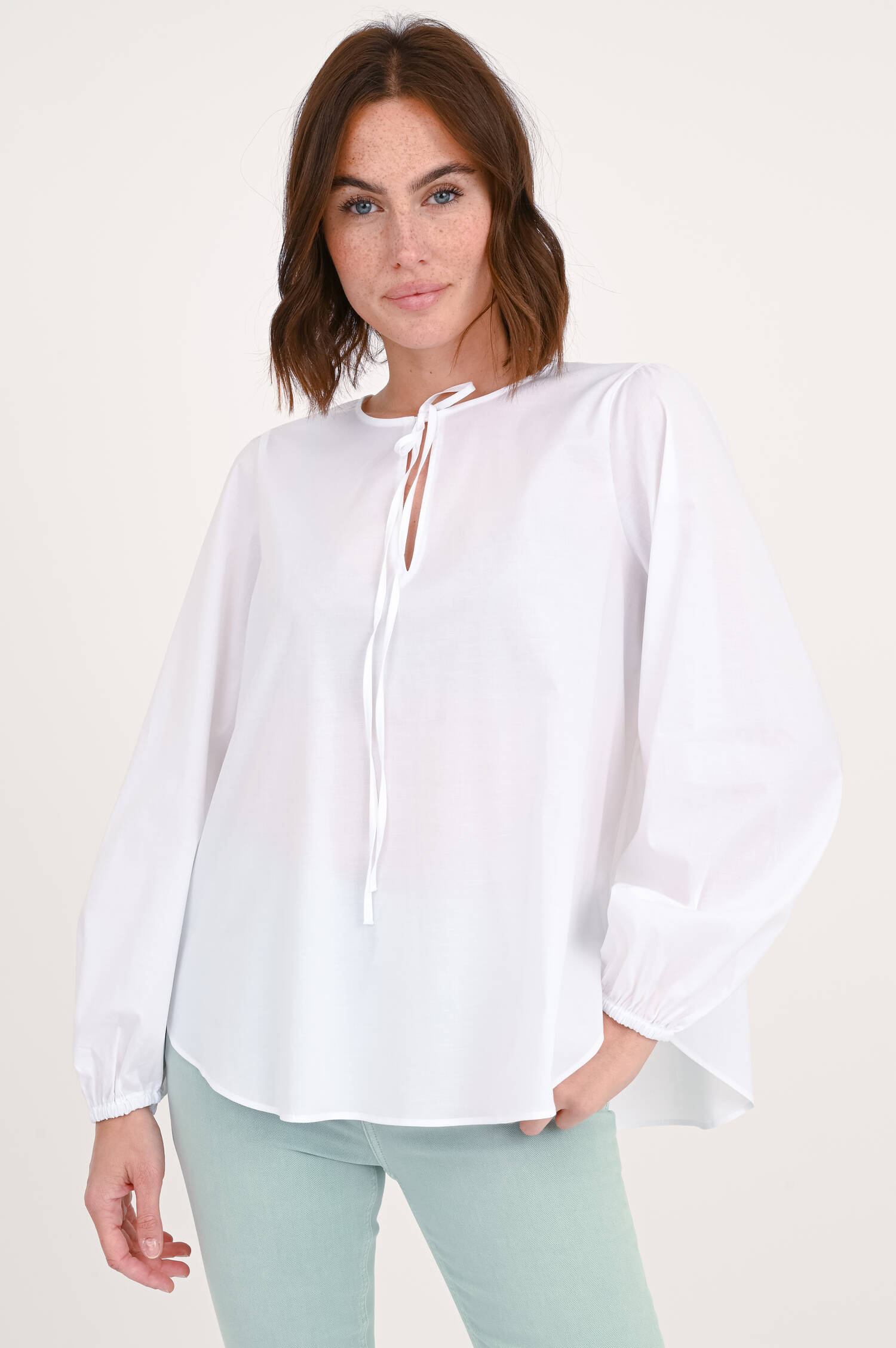 Tunika aus Baumwolle in Weiß Tunika aus Baumwolle in Weiß