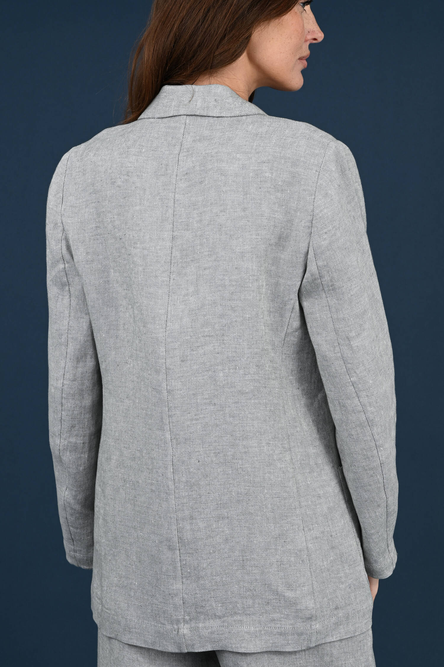 Leinenblazer in Powder Blue Leinenblazer in Powder Blue