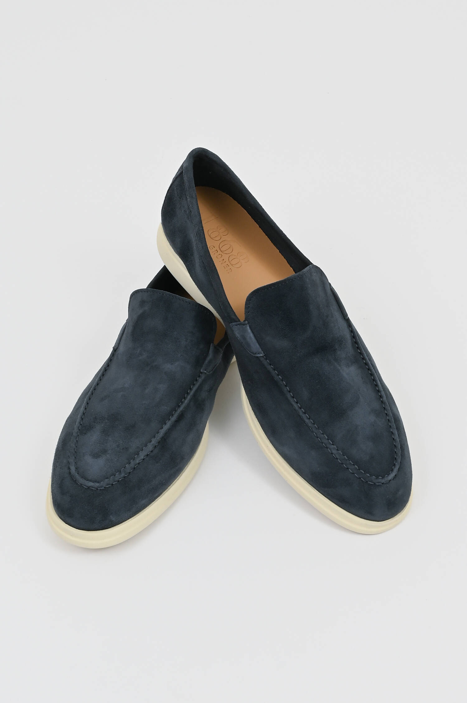 Veloursleder Loafer in Blau