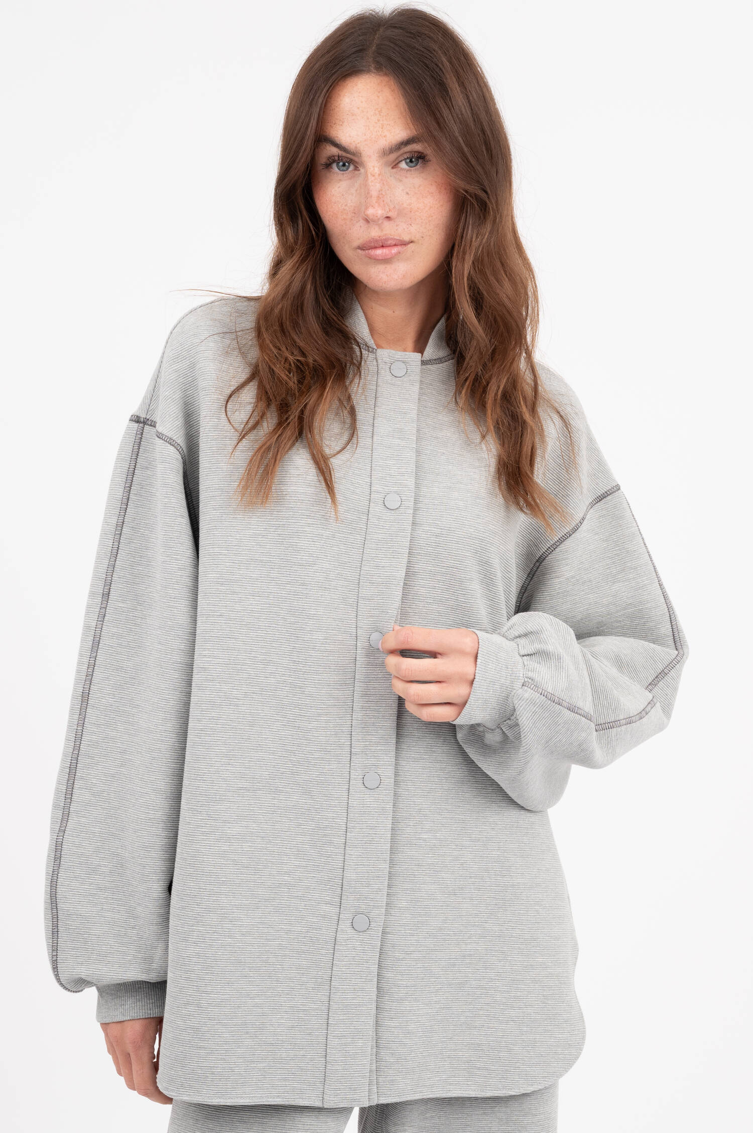 Sweatjacke DIVINA in Hellgrau meliert Sweatjacke DIVINA in Hellgrau meliert