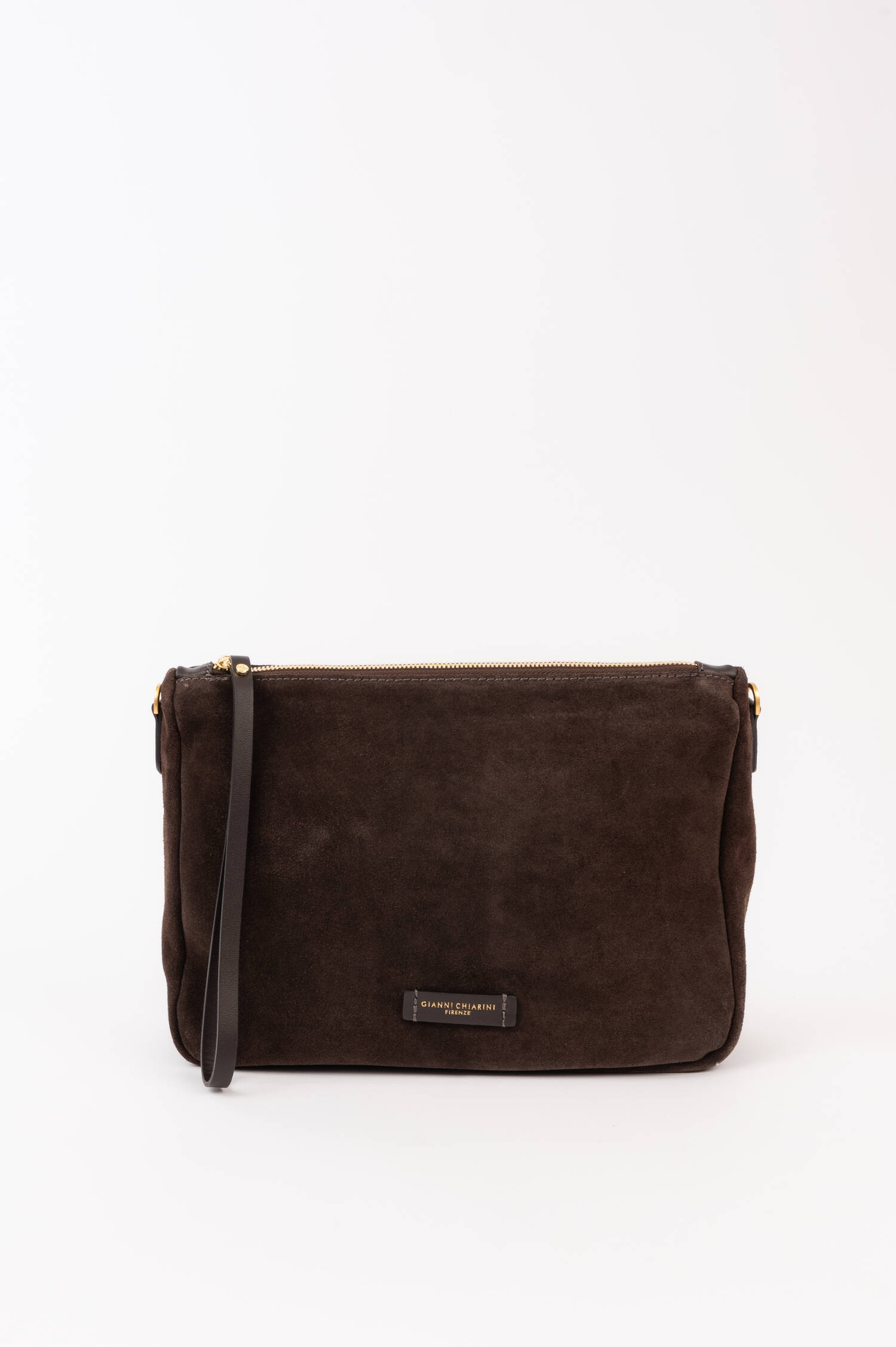 Veloursleder Pouch NORA in Mokka
