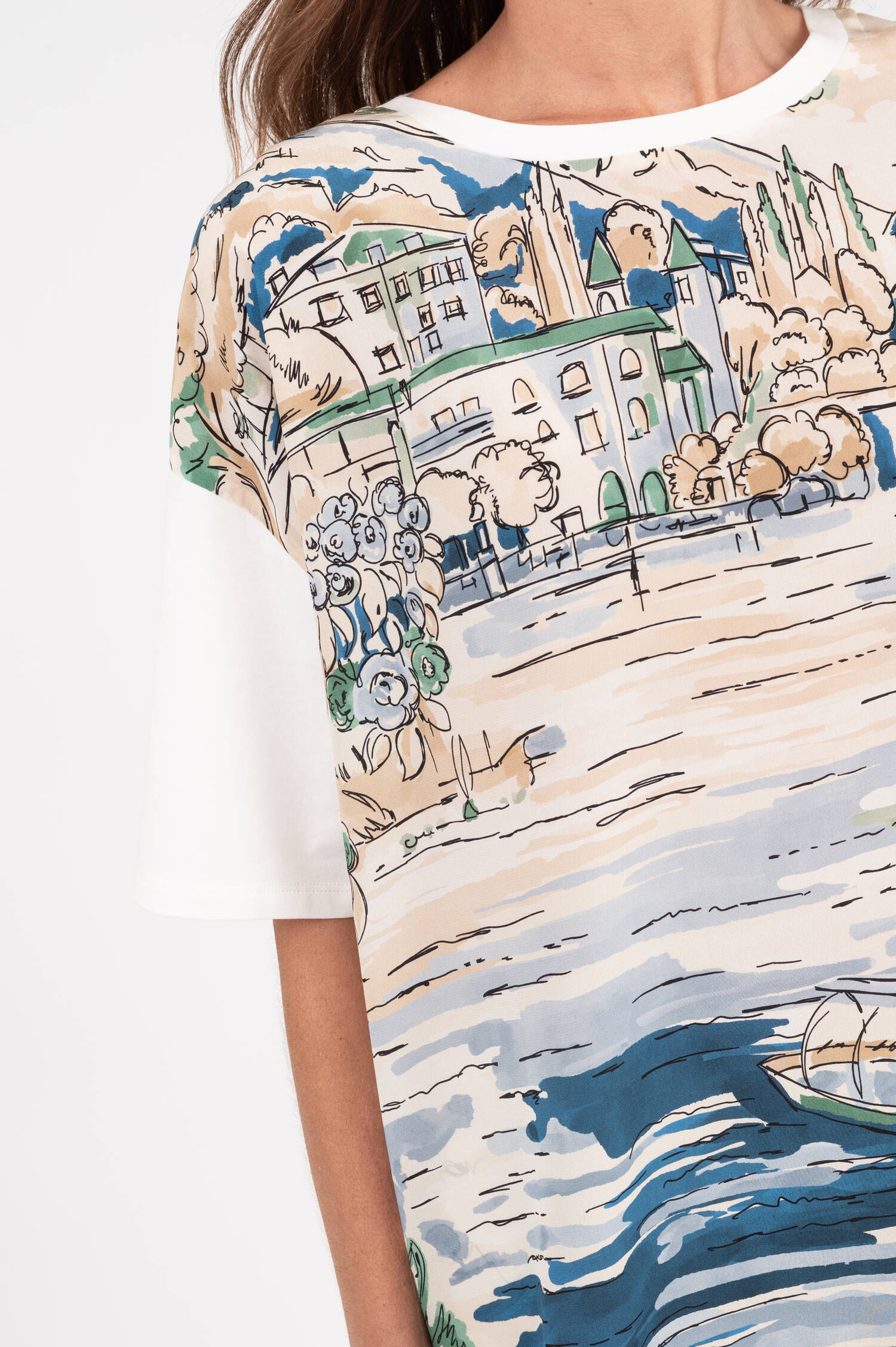 T-Shirt TERZO mit Print in Weiß T-Shirt TERZO mit Print in Weiß