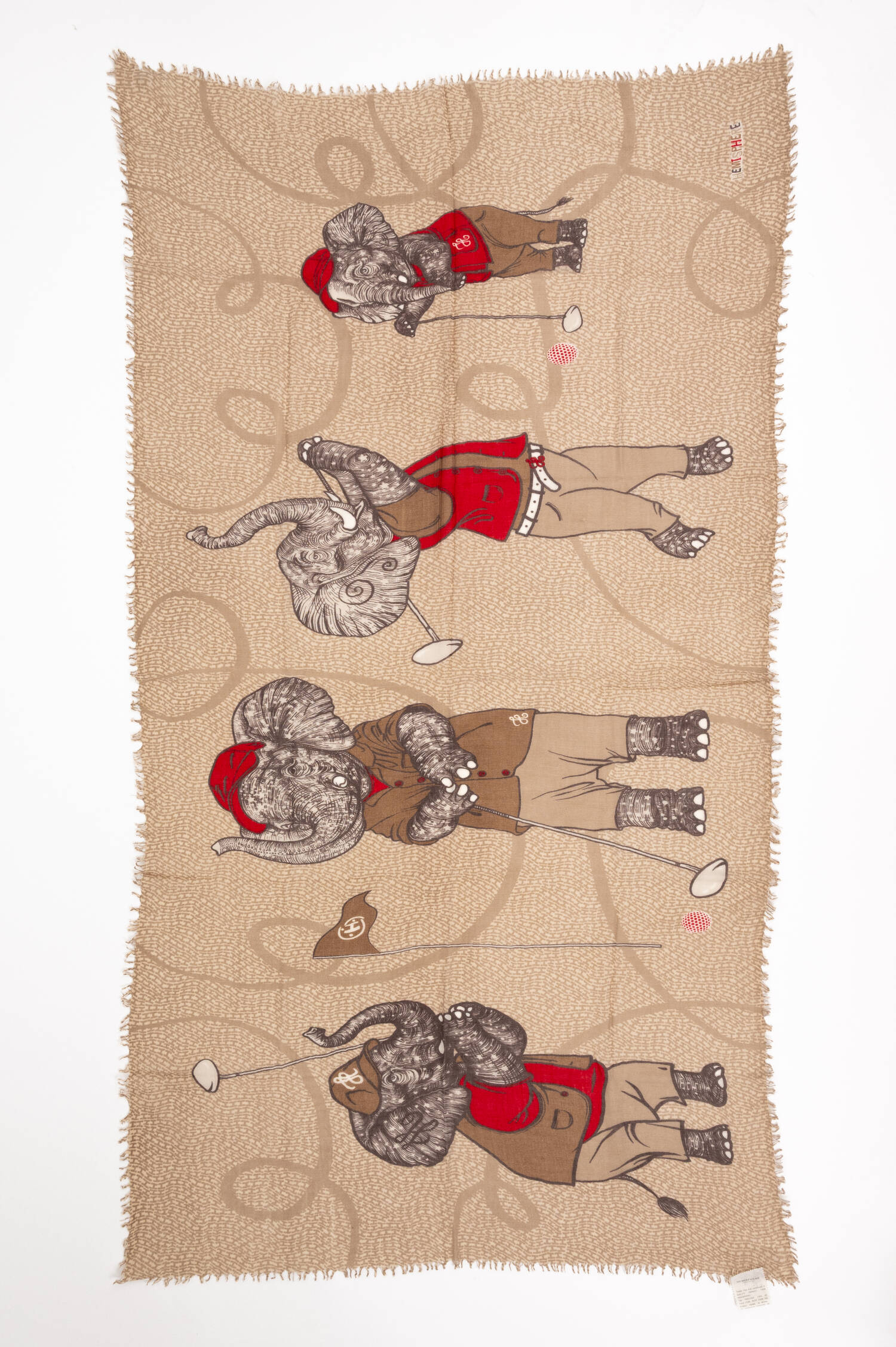 Cashmere-Mix-Schal mit POLVA in Rot/Beige Cashmere-Mix-Schal mit POLVA in Rot/Beige