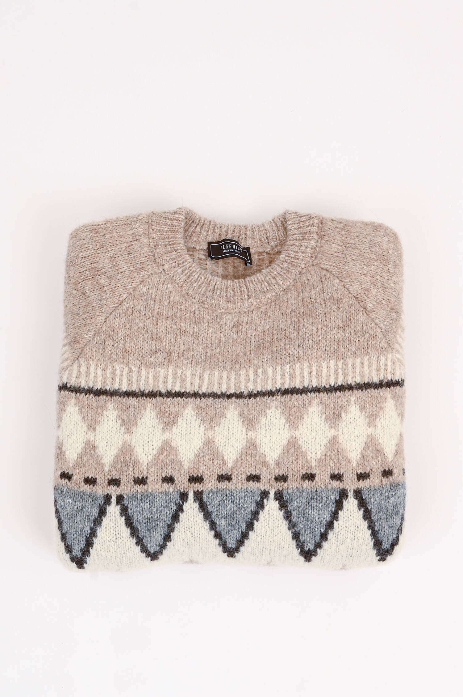 Strickpullover mit Muster in Beige Strickpullover mit Muster in Beige