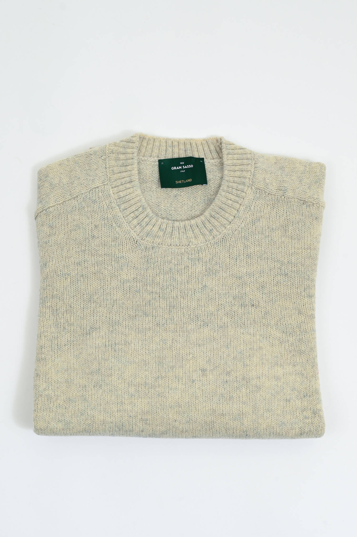 Strickpullover aus Wolle in Natur meliert