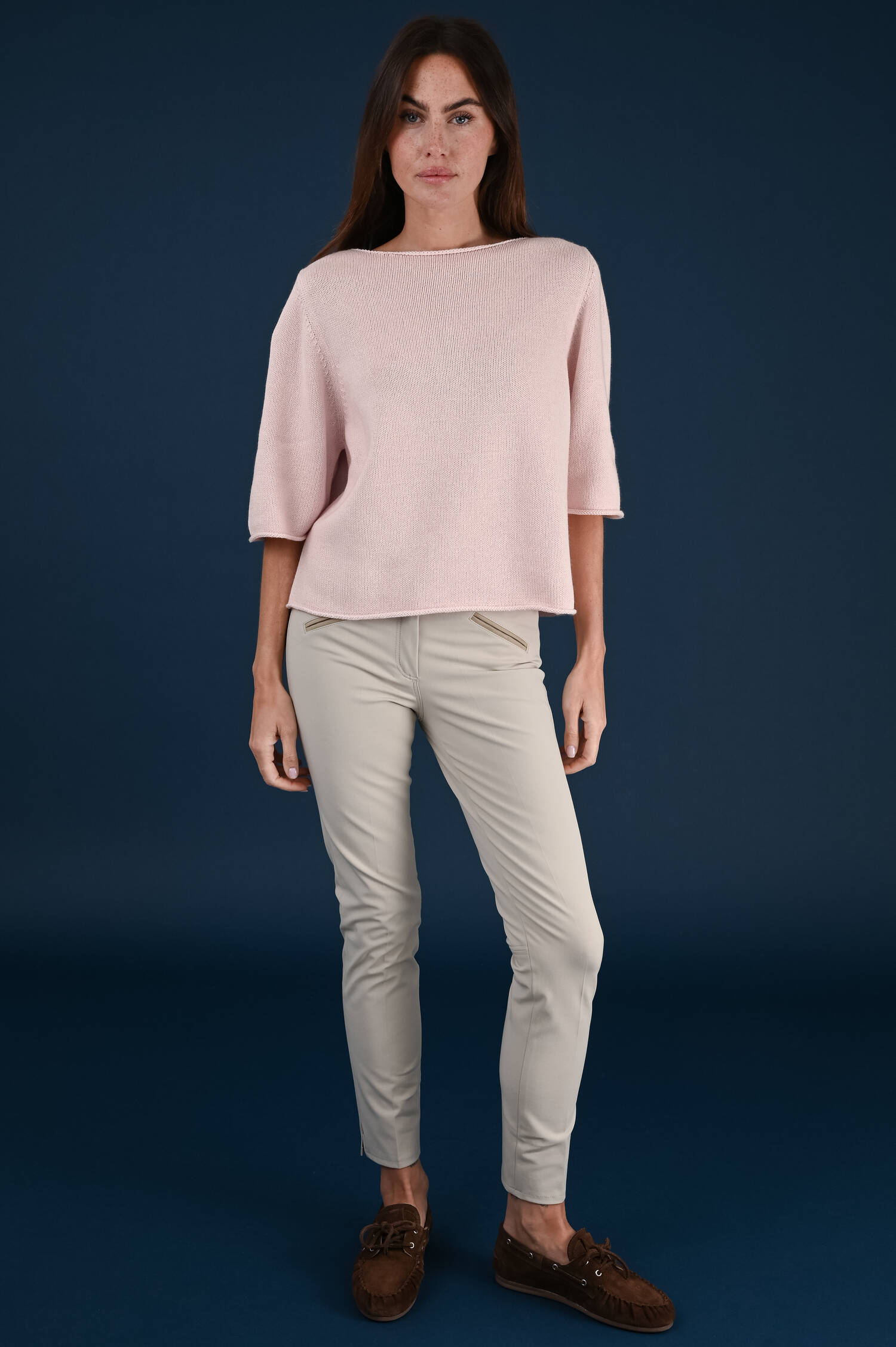 U-Boot Pullover aus Cashmere-Baumwolle in Rosa