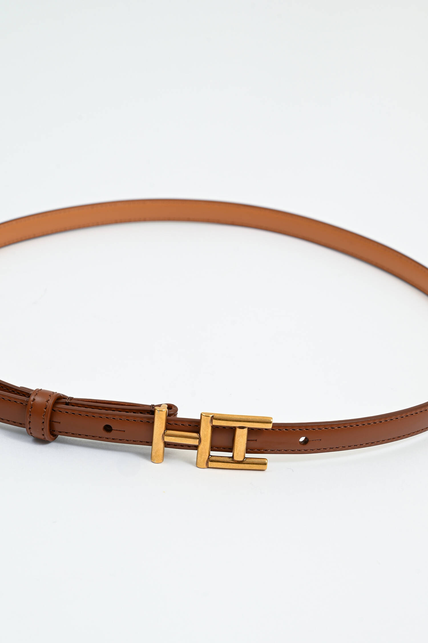 Mini-Glattleder-Gürtel in Braun
