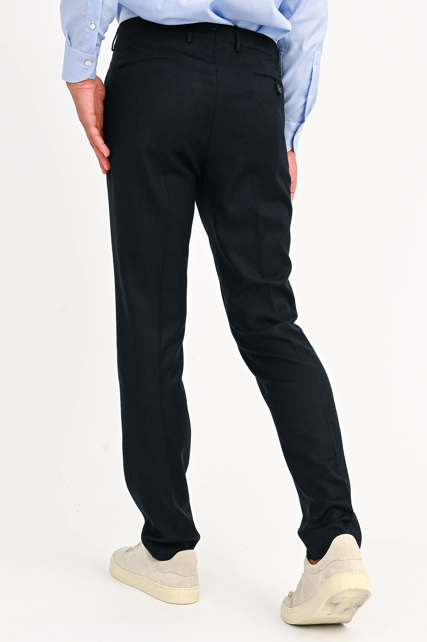 Hose MORELLO aus Schurwolle in Navy