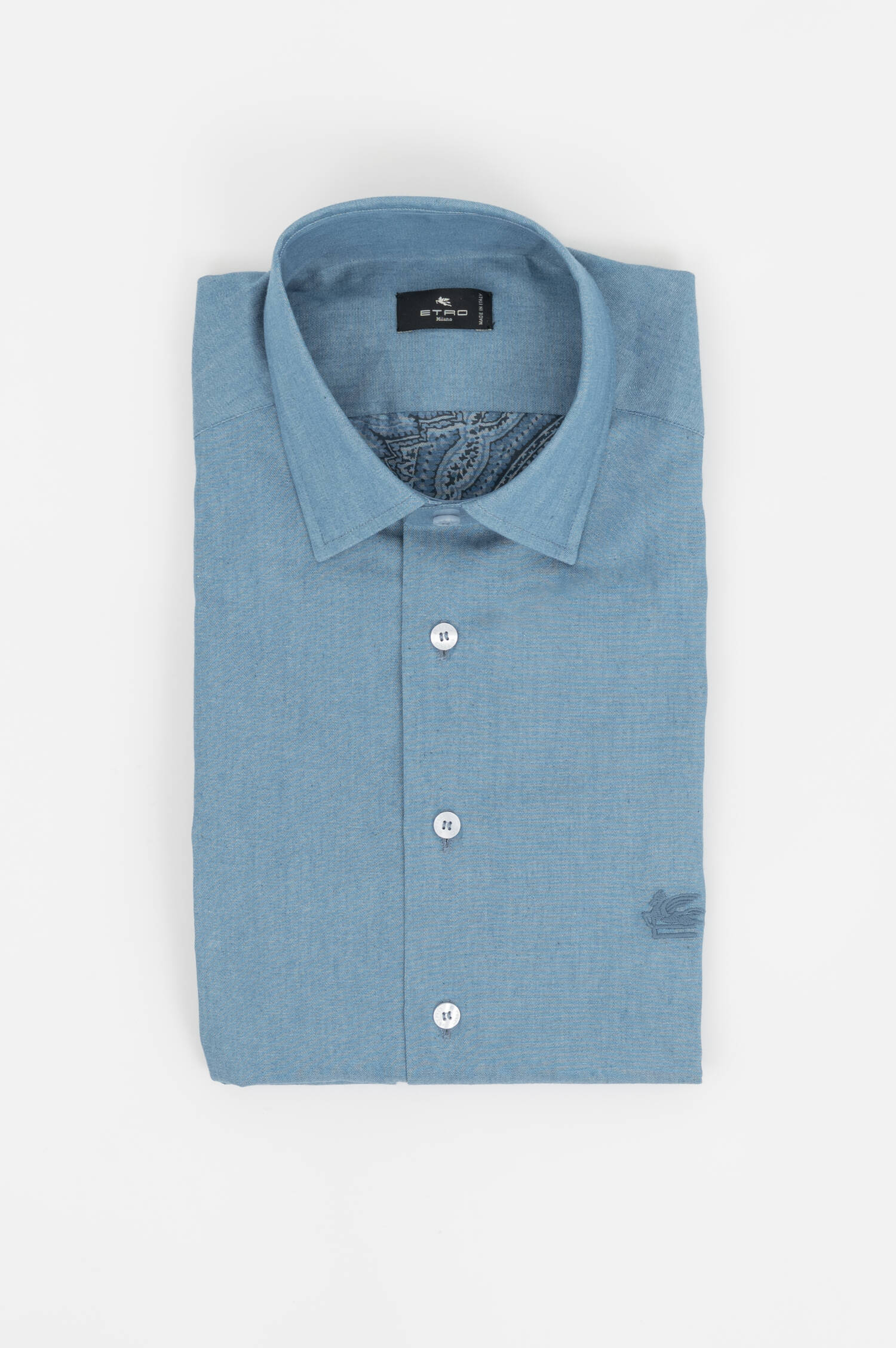 Hemd mit Innenprint in Blau