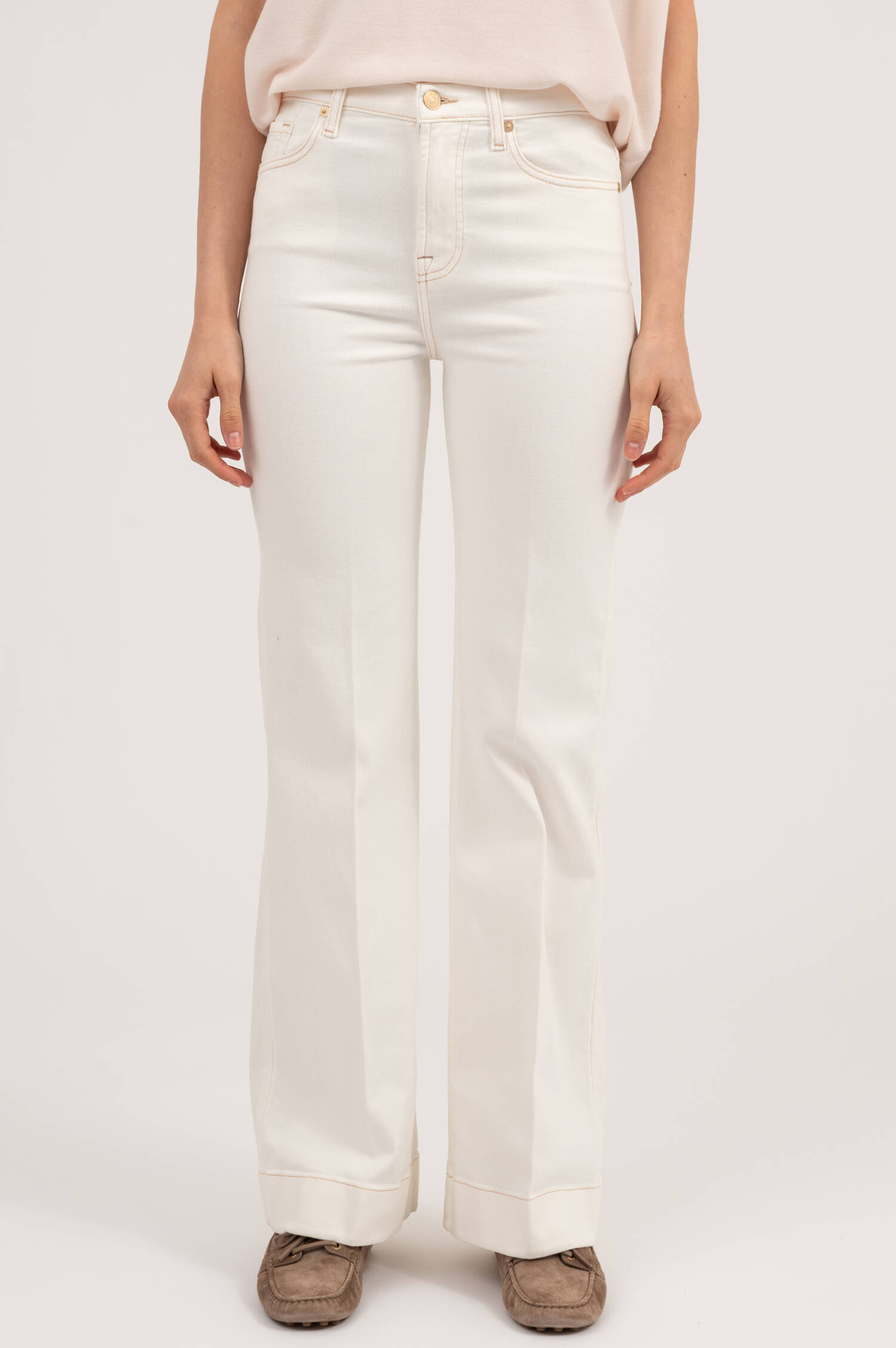 Wide Jeans DOJO SPARKLING in Weiß