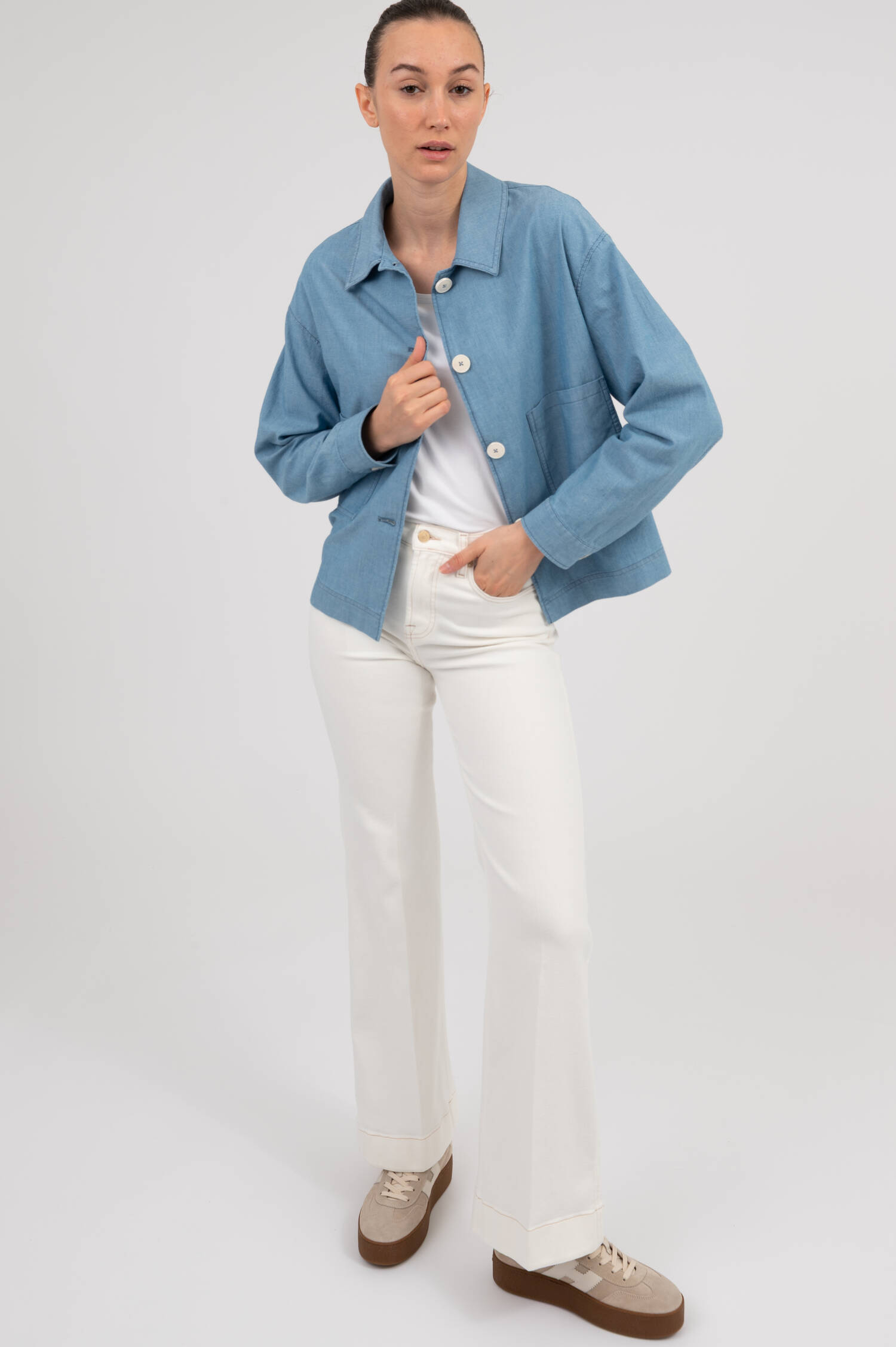 Shirtjacke in Denimblau Shirtjacke in Denimblau