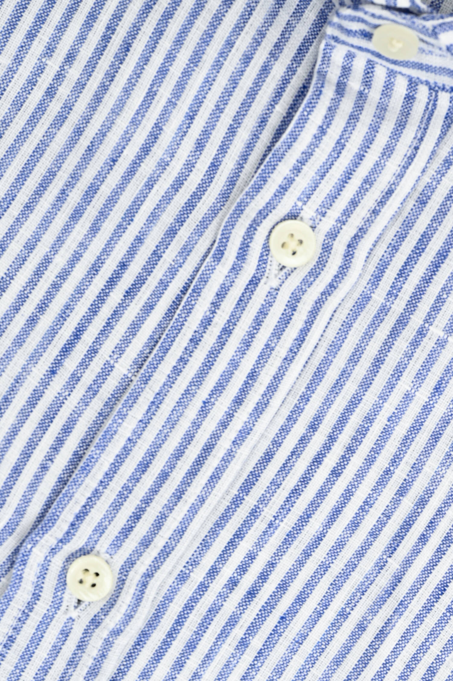  Leinenhemd mit schmalen Streifen in Navy/Weiß