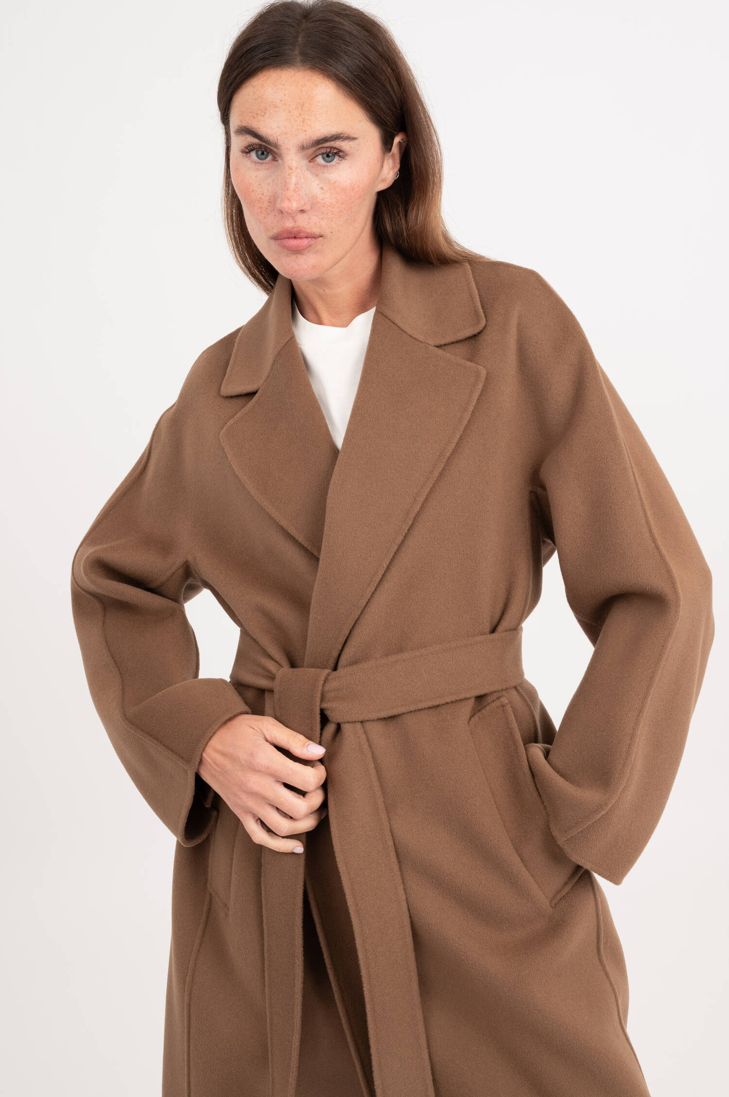 Wollmantel PENELOPE in Camel Wollmantel PENELOPE in Camel