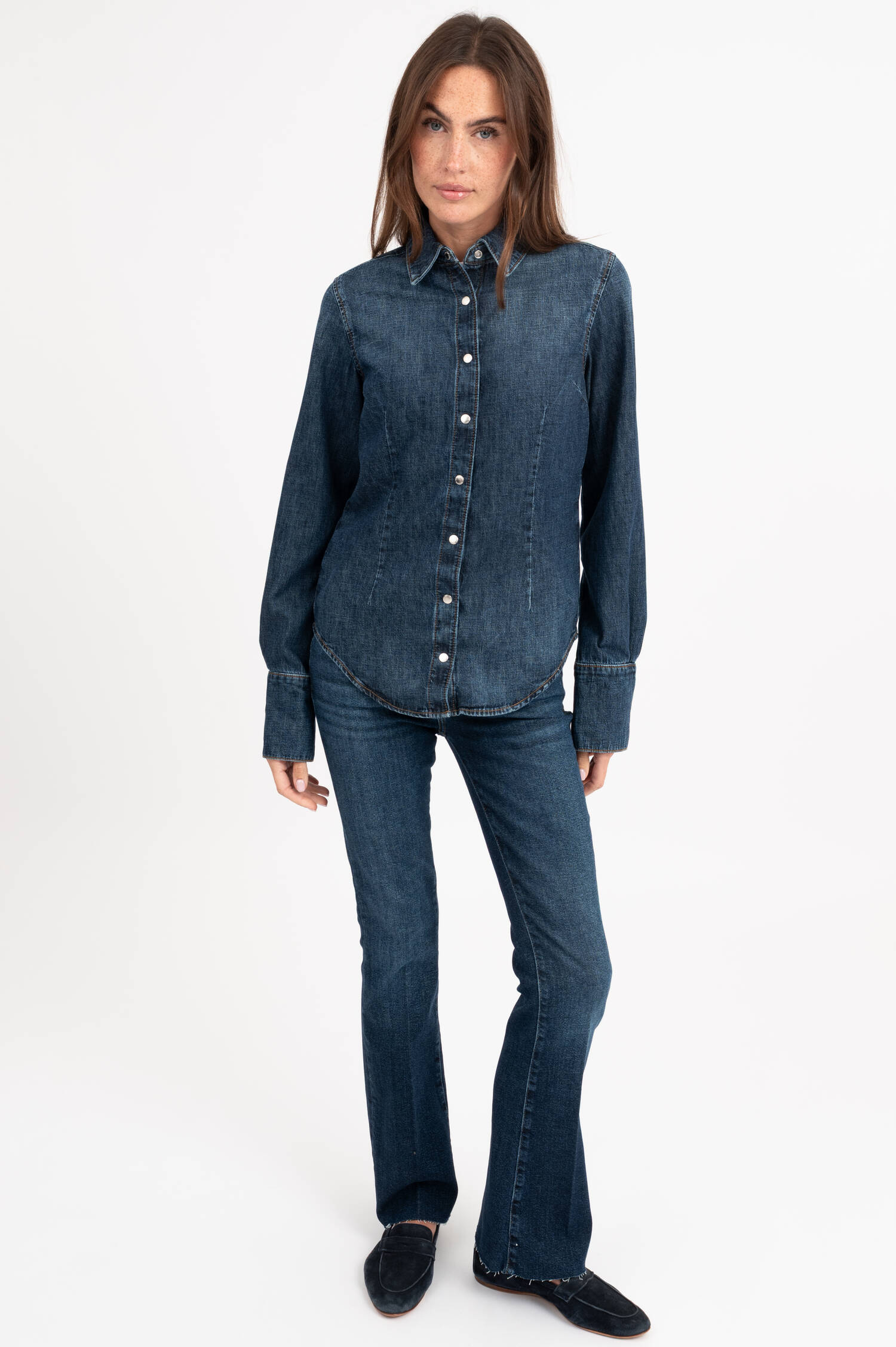 Denimbluse in Dunkelblau Denimbluse in Dunkelblau