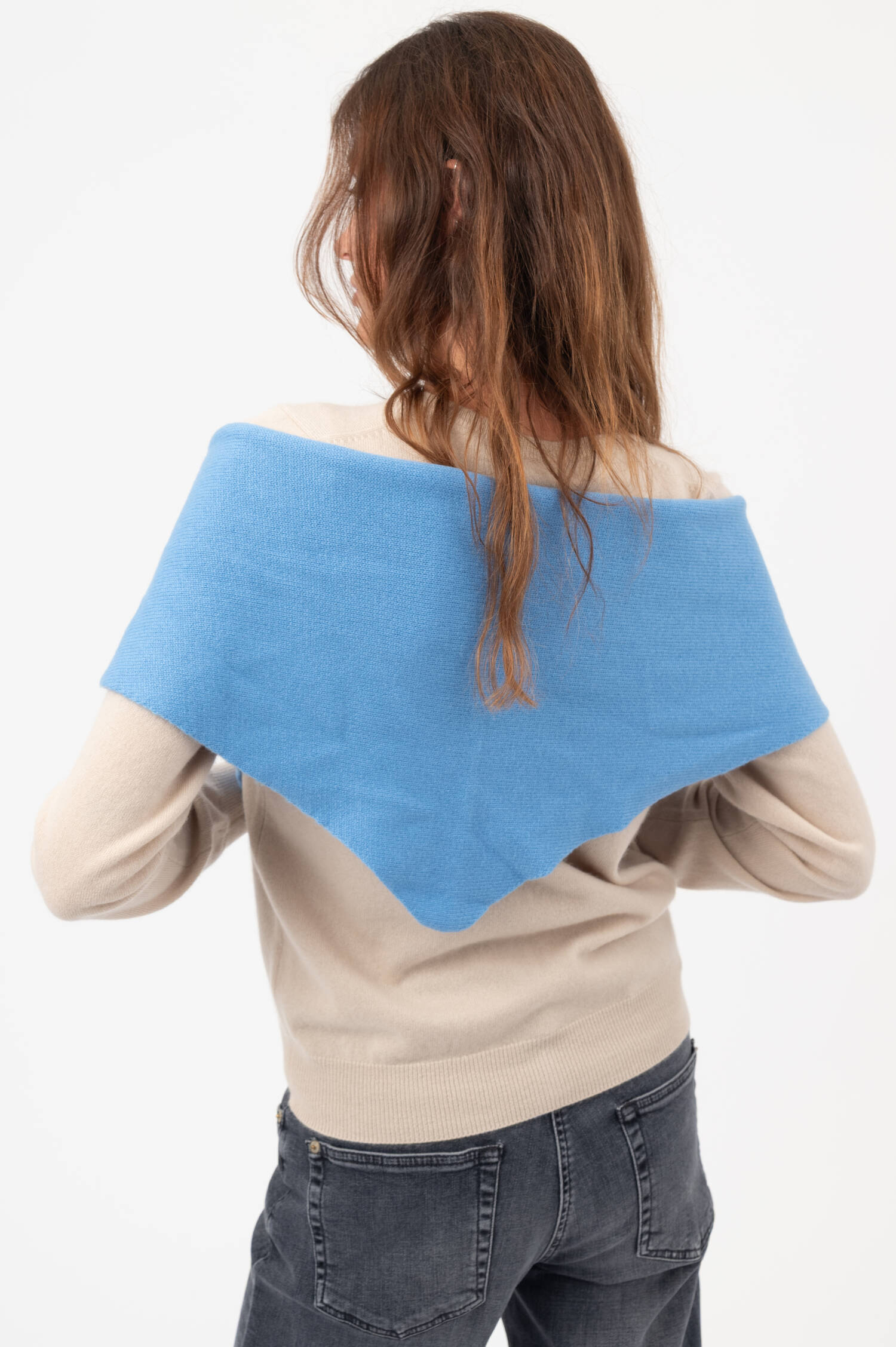 Cashmere Dreieckstuch FLORIANNE in Blau Cashmere Dreieckstuch FLORIANNE in Blau