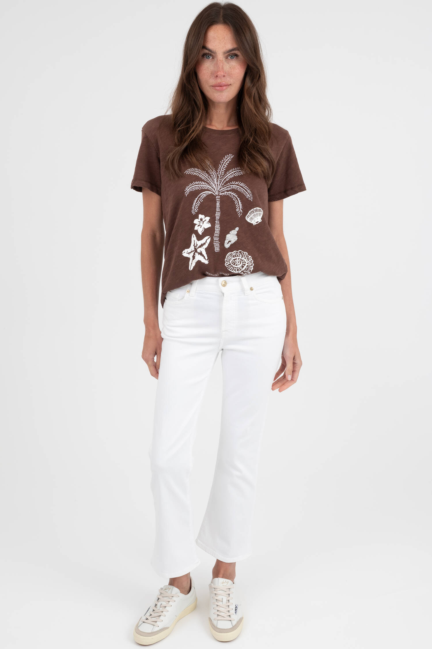 Jeans CROPPED BOOTCUT in Weiß
