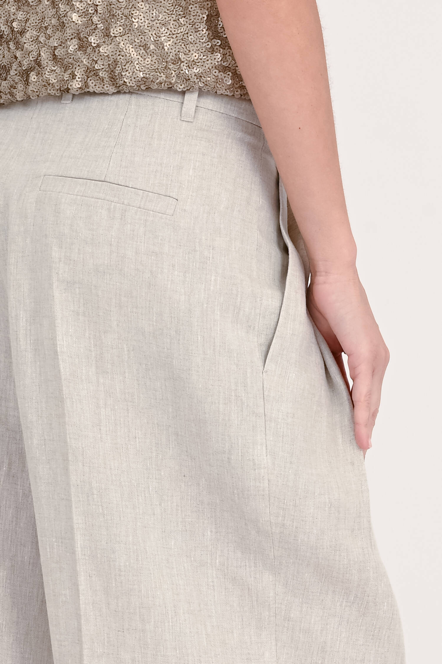 Hose aus reinem Leinen in Natur