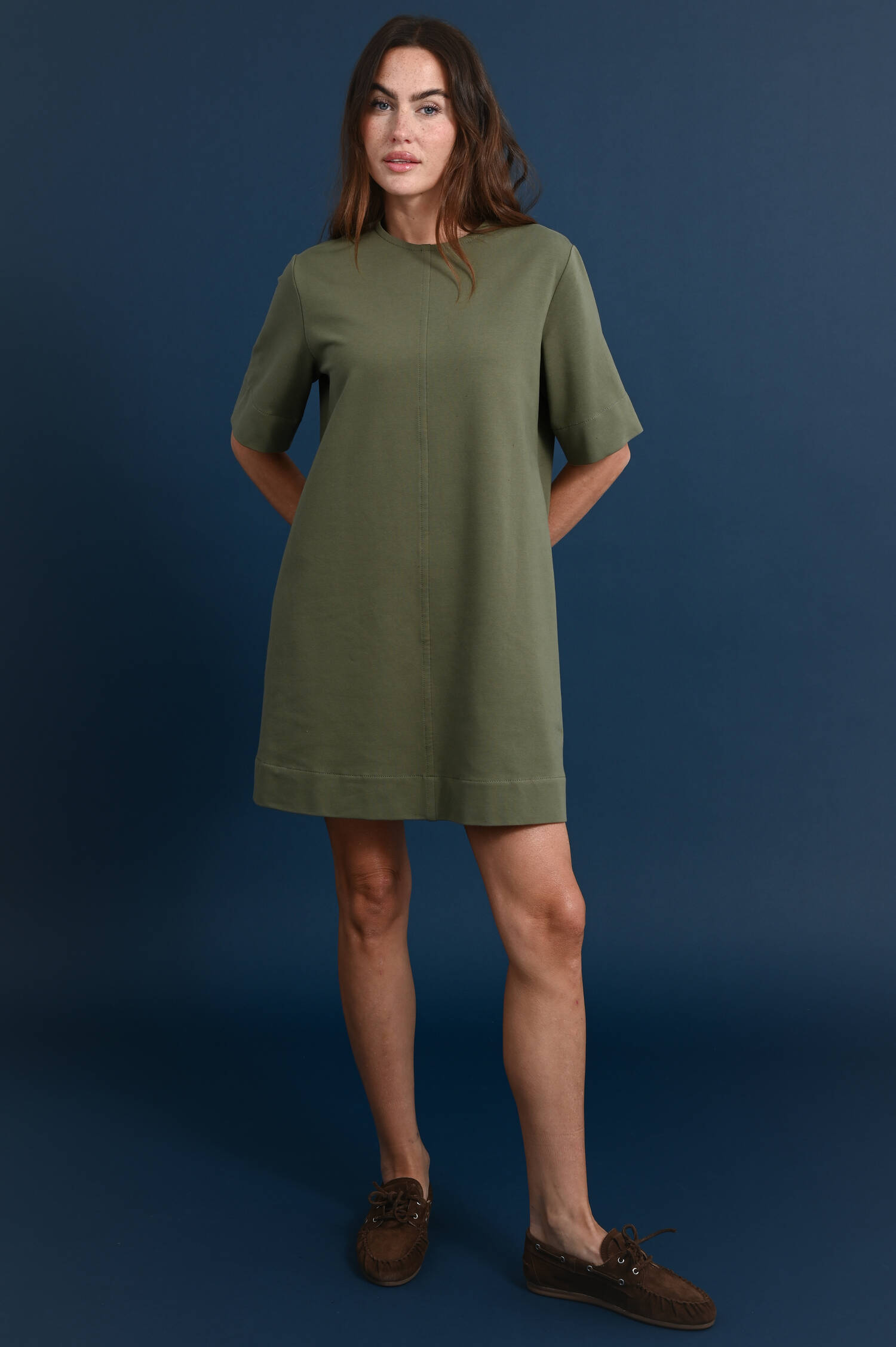 Fleecekleid in Basilgrün