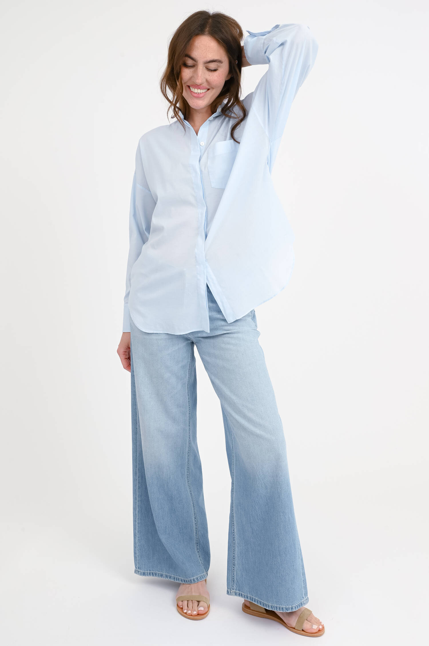 Blusenshirt KATIA in Hellblau