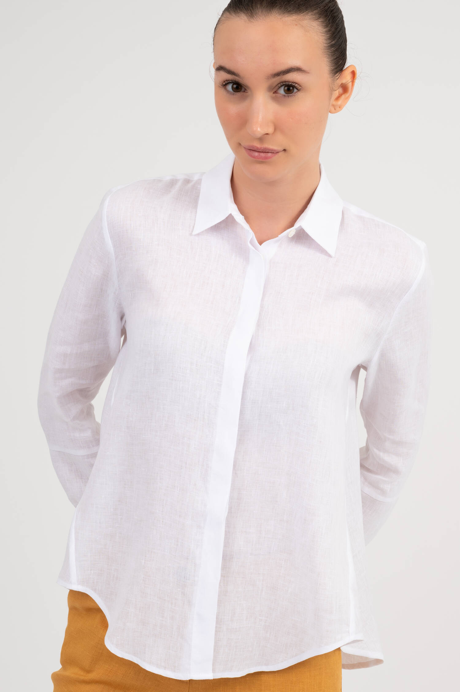 Leinenbluse NORA in Weiß