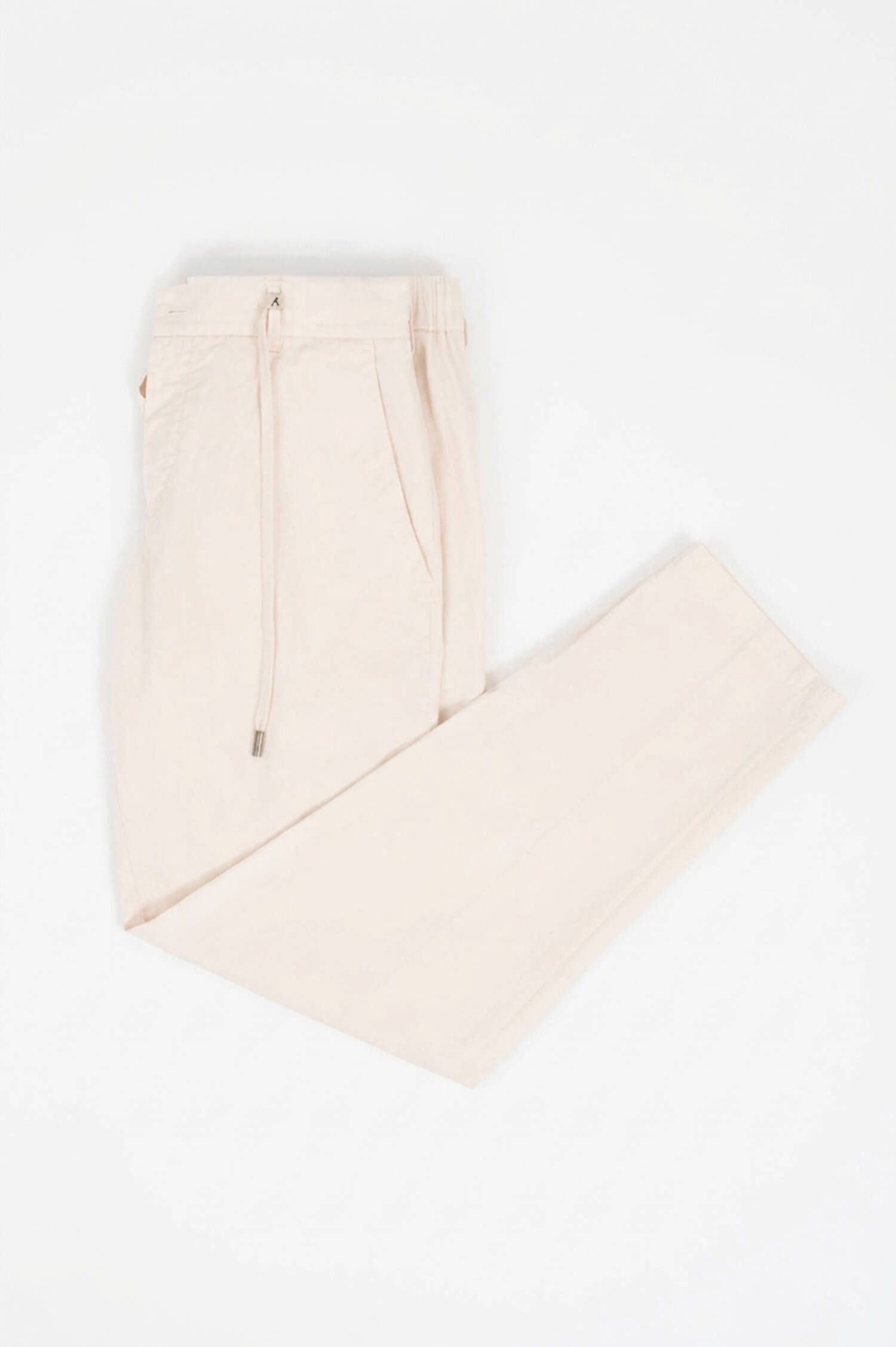 Chino mit Seidenanteil in Weiß