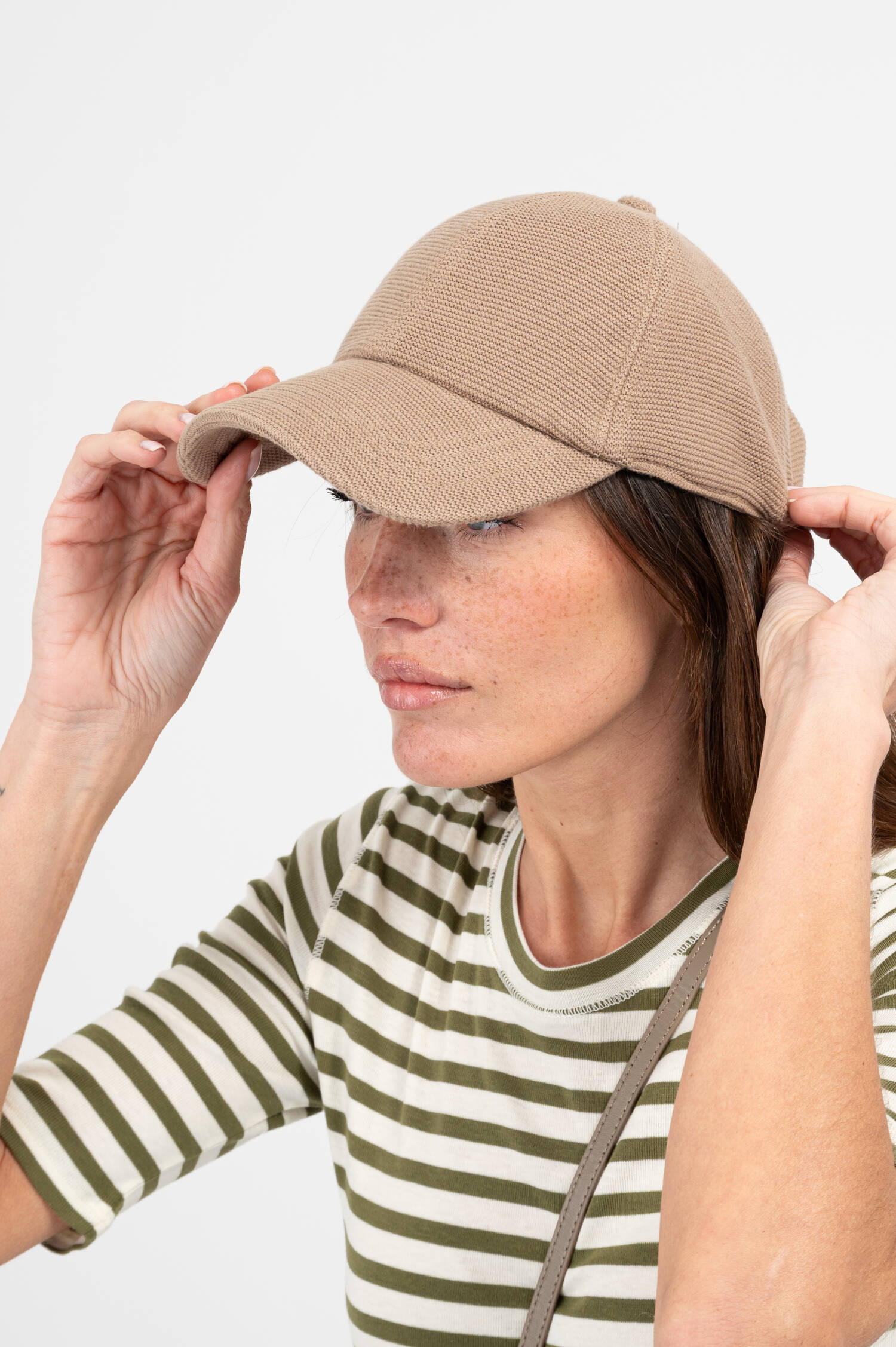 Strick Basecap in Terra