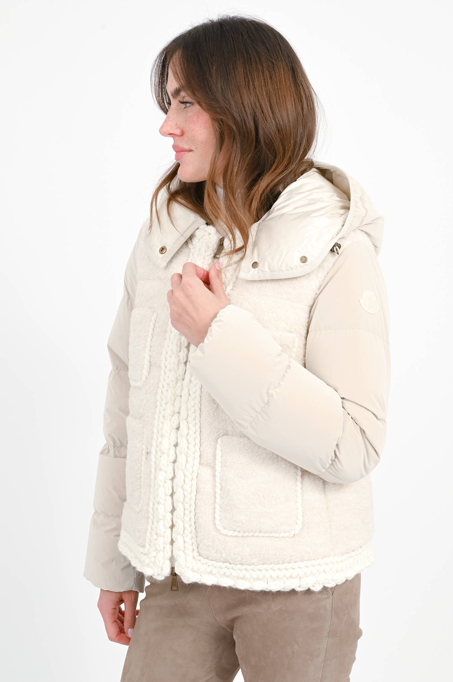Daunenjacke RIPAILLE mit Teddy-Optik in Creme Daunenjacke RIPAILLE mit Teddy-Optik in Creme