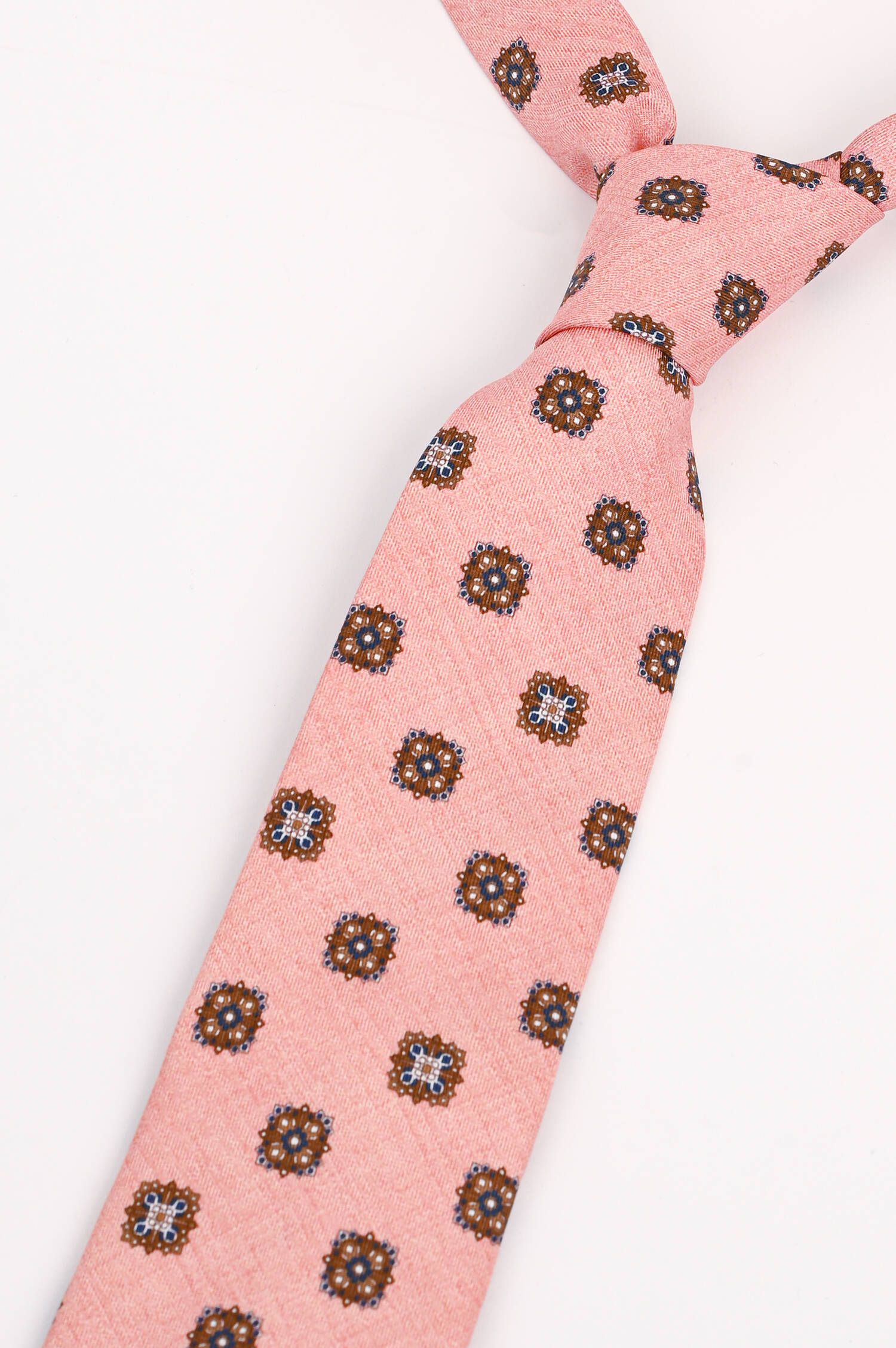 Gemusterte Krawatte in Lachs