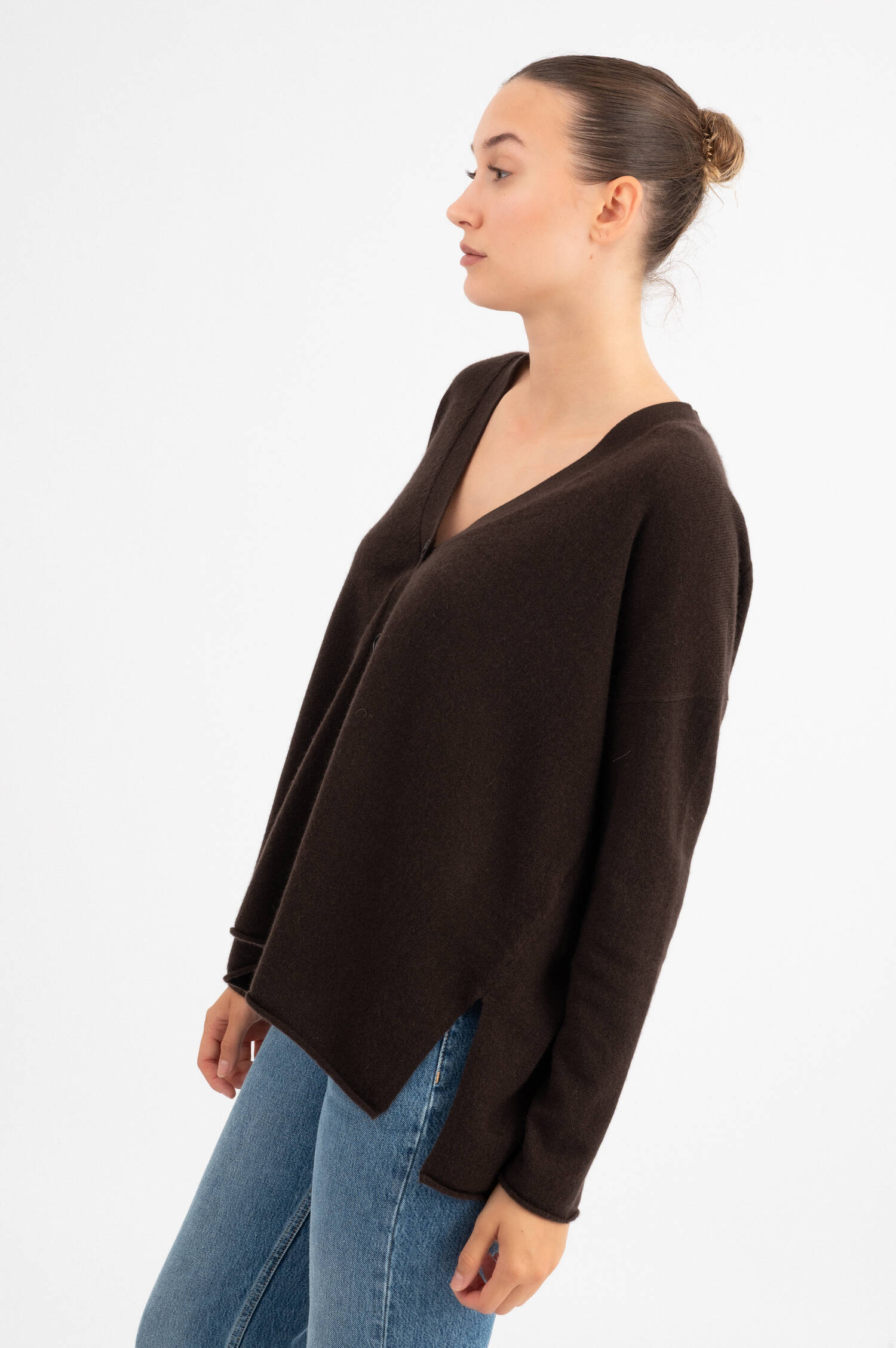 Cashmere Cardigan in Braun Cashmere Cardigan in Braun