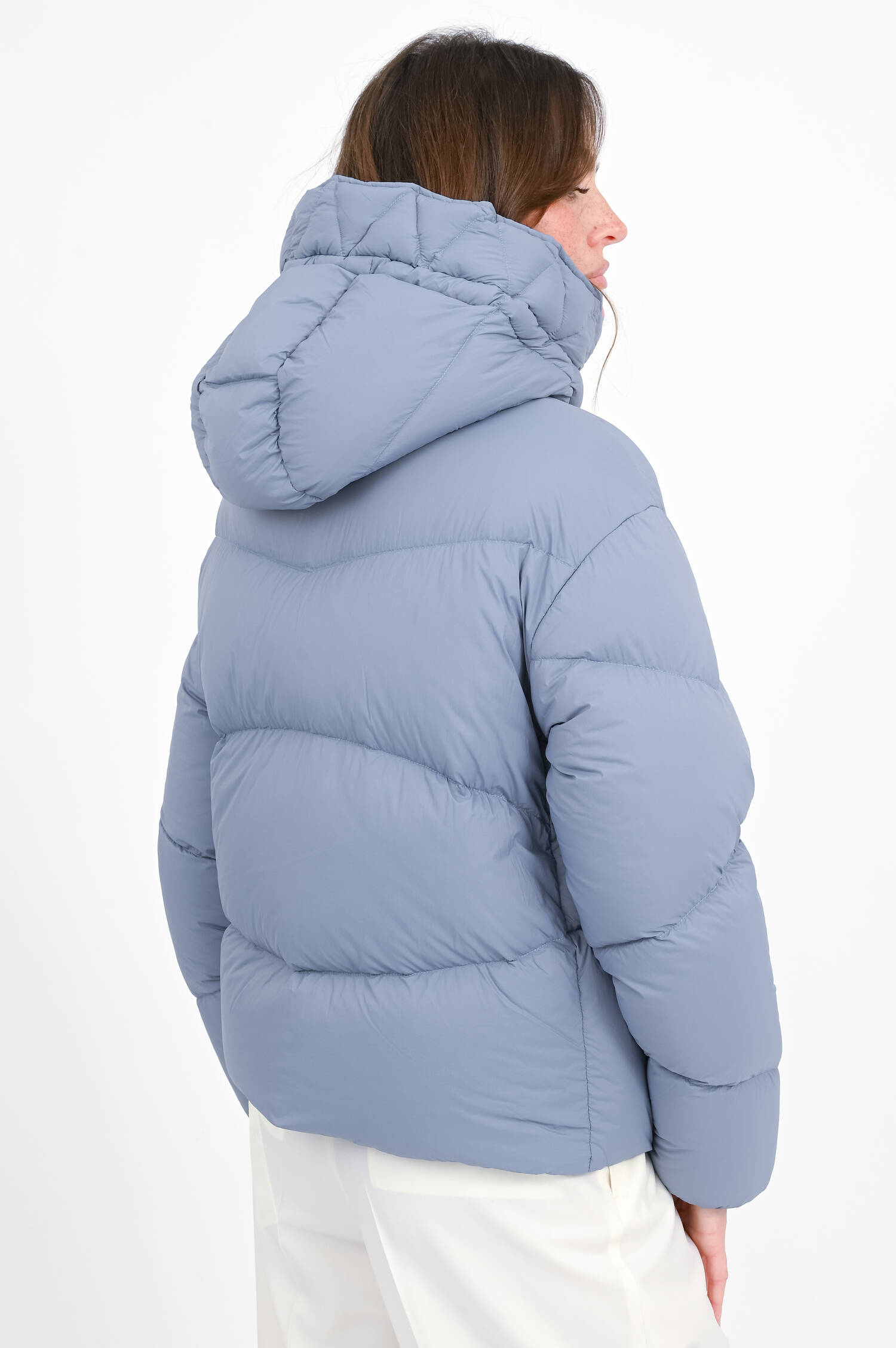 Steppjacke mit Daunenfüllung in Dusty Blue Steppjacke mit Daunenfüllung in Dusty Blue