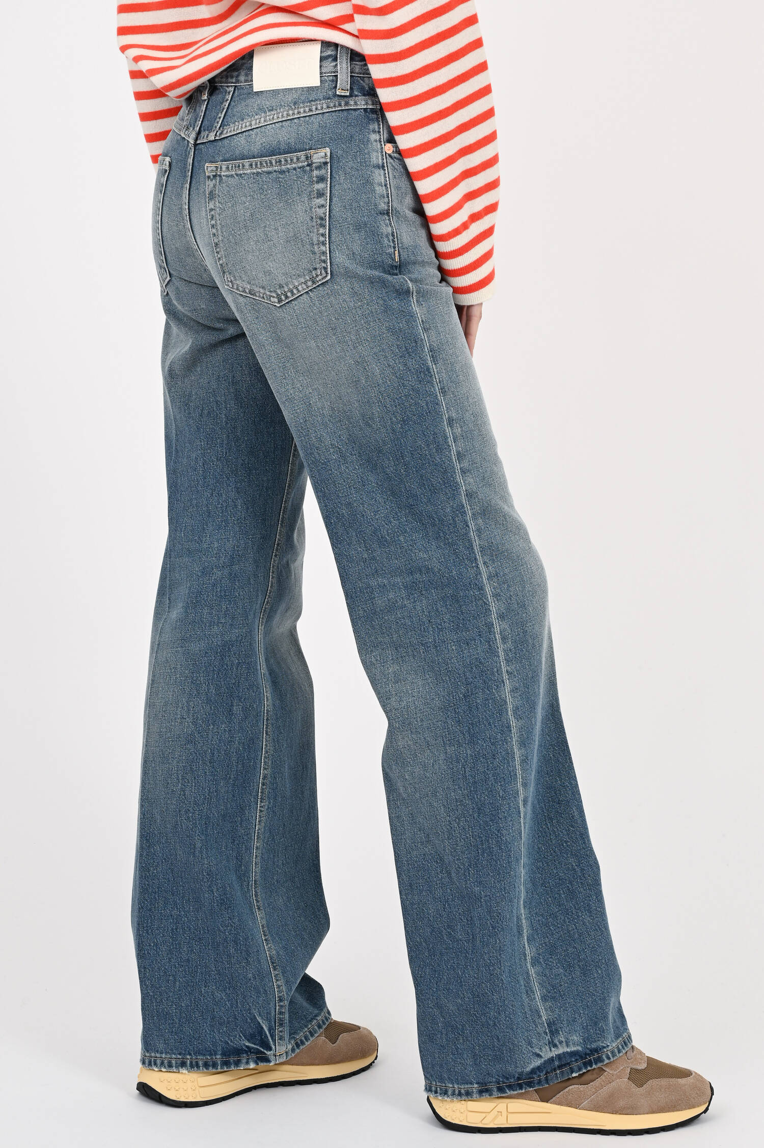 Jeans GILLIAN mit ausgestelltem Bein in Mid Blue 