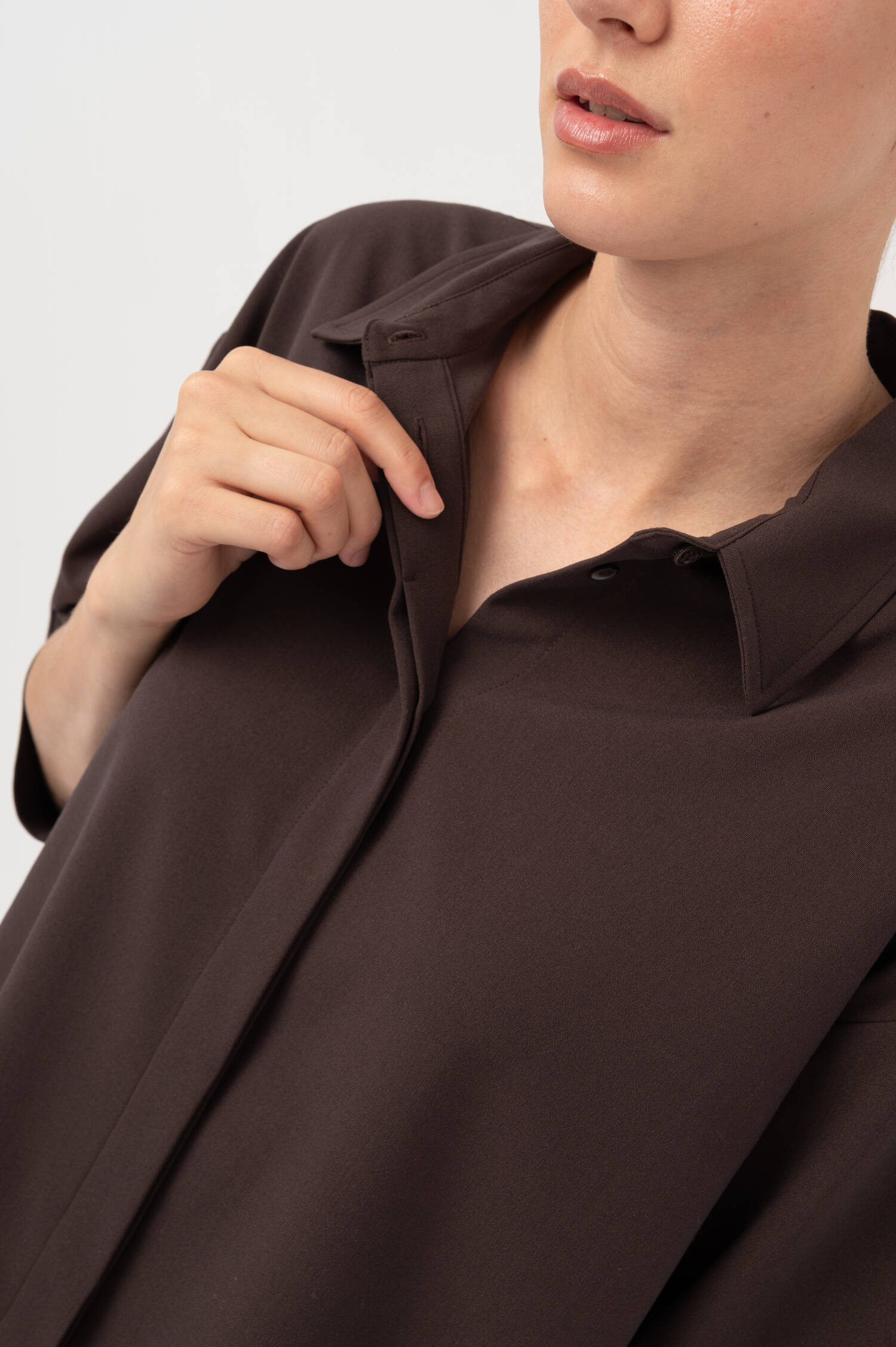 Dreiviertelarm Bluse in Braun Dreiviertelarm Bluse in Braun