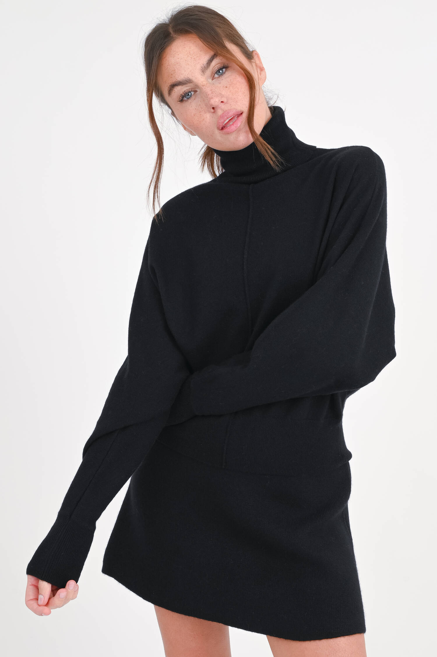 Rollkragenpullover in Schwarz